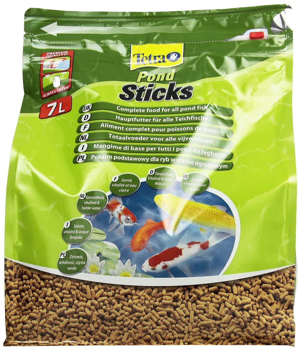 Корм сухой Tetra Pond. Sticks для прудовых рыб, палочки, 7 л (780 г)170087 Корм сухой Tetra Pond. Sticks для прудовых рыб, палочки, 7 л (780 г)170087Корм сухой Tetra Pond. Sticks - это основной корм для рыб, который содержит все необходимые питательные вещества, клетчатку, минералы, микроэлементы и витамины для полноценного и биологически сбалансированного питания. Запатентованная BioActive формула обеспечивает высокую устойчивость к заболеваниям, придает энергию и жизнеспособность. Особенности Tetra Pond. Sticks: уникальная рецептура и качества сырья предотвращает симптомы недостаточности связанные с питанием, легко усваиваемый корм благодаря высокой биологической ценности питательных веществ, высокая устойчивость к заболеваниям благодаря оптимизированной питательной формуле, улучшение качества воды за счет уменьшения количества добавленных фосфатов на 25 %, идеально подходит для ежедневного питания прудовых рыб. Рекомендации по кормлению: кормите не менее 2-3 раз в день в таком количестве, которое ваши рыбы могут съесть в течение нескольких минут. Состав: зерновые культуры,...