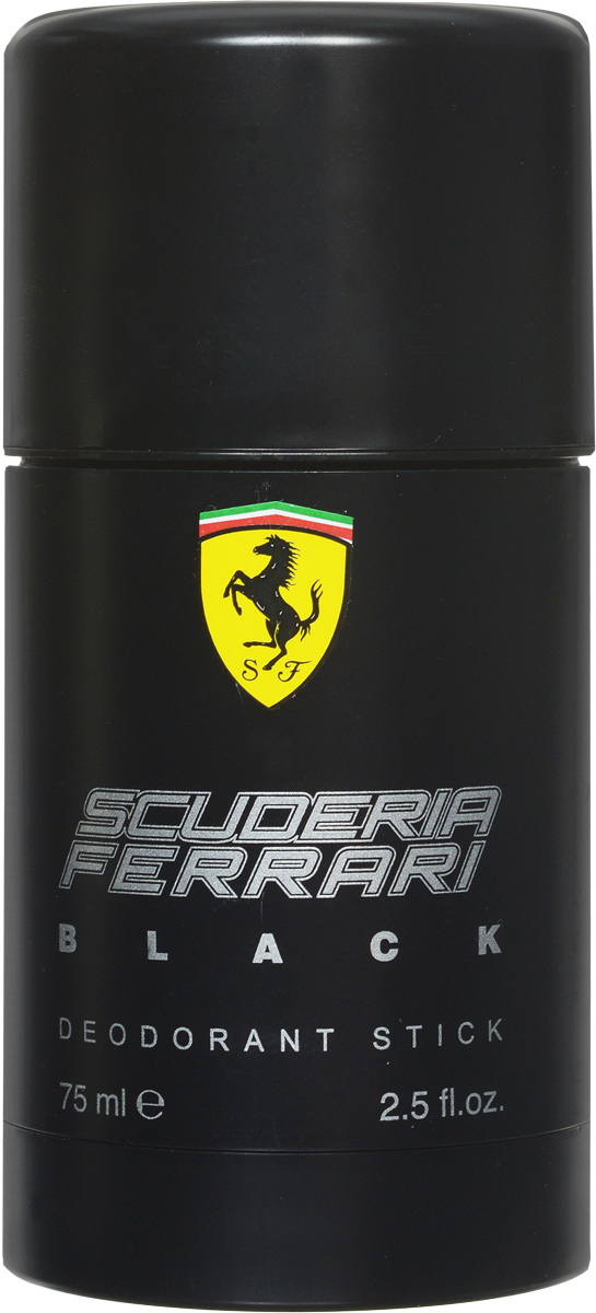 Ferrari Дезодорант-стик BLACK мужской, 75 мл67000102 Ferrari Дезодорант-стик BLACK мужской, 75 мл67000102Scuderia Ferrari Black Ferrari - это аромат для мужчин, принадлежит к группе ароматов фужерные. Scuderia Ferrari Black выпущен в 2013. Верхние ноты: Цитрусы, лайм, Бергамот, Зеленое яблоко и слива; ноты сердца: кардамон, Корица, роза и Жасмин; ноты базы: Белый кедр, Амбра, Мускус и Ваниль.