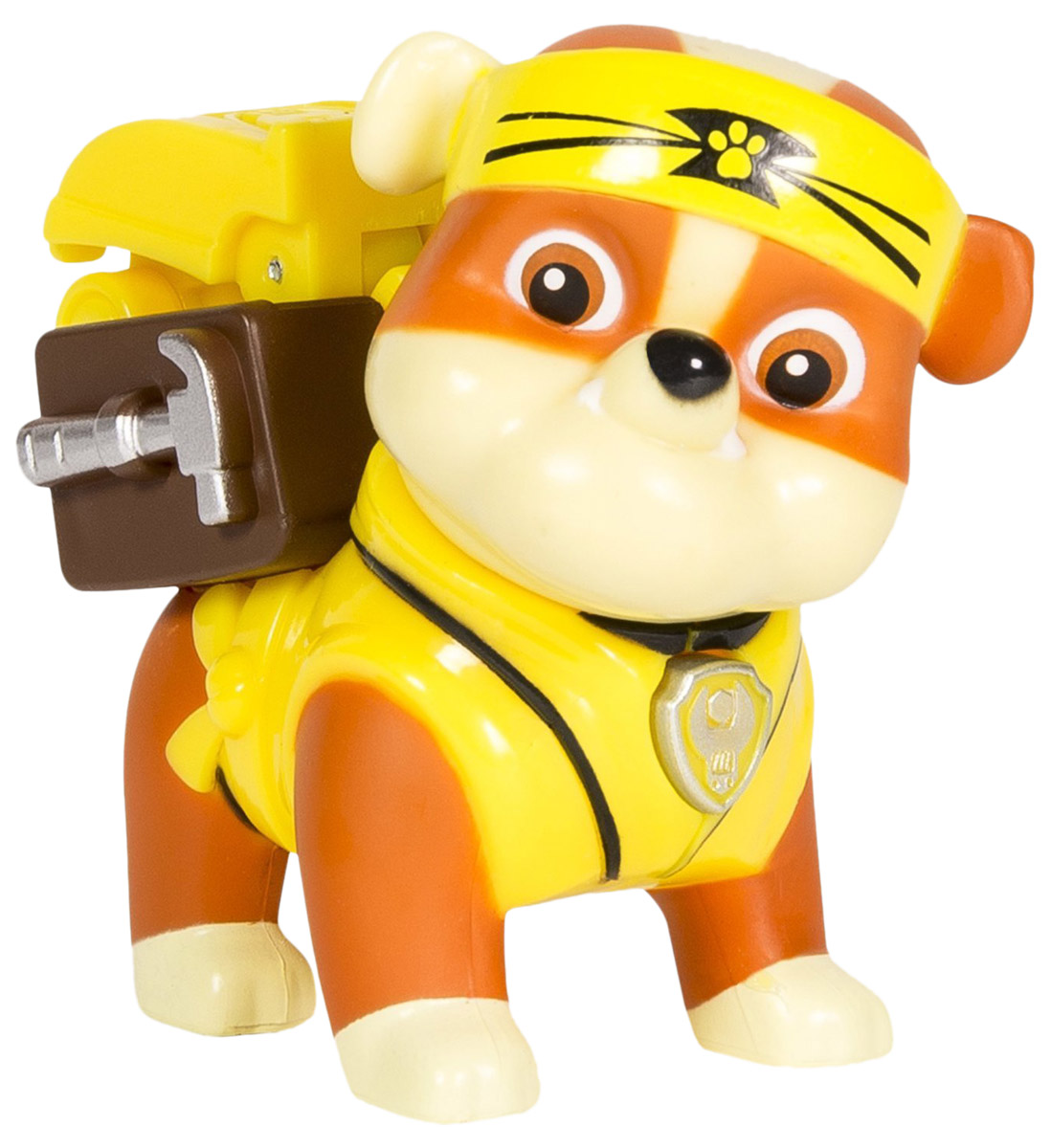 Paw Patrol Фигурка Rubble с рюкзаком-трансформером16655_20070744 Paw Patrol Фигурка Rubble с рюкзаком-трансформером16655_20070744Фигурка Paw Patrol Rubble с рюкзаком-трансформером станет отличным подарком для маленьких поклонников мультсериала Щенячий патруль. Фигурка выполнена из прочного высококачественного пластика. Голова фигурки вращается. При нажатии на кнопку, расположенную на груди, из рюкзака выдвигается ковш. Ваш малыш сможет часами играть с этой очаровательной фигуркой, разыгрывая сценки из мультфильма, или придумывая собственные истории.