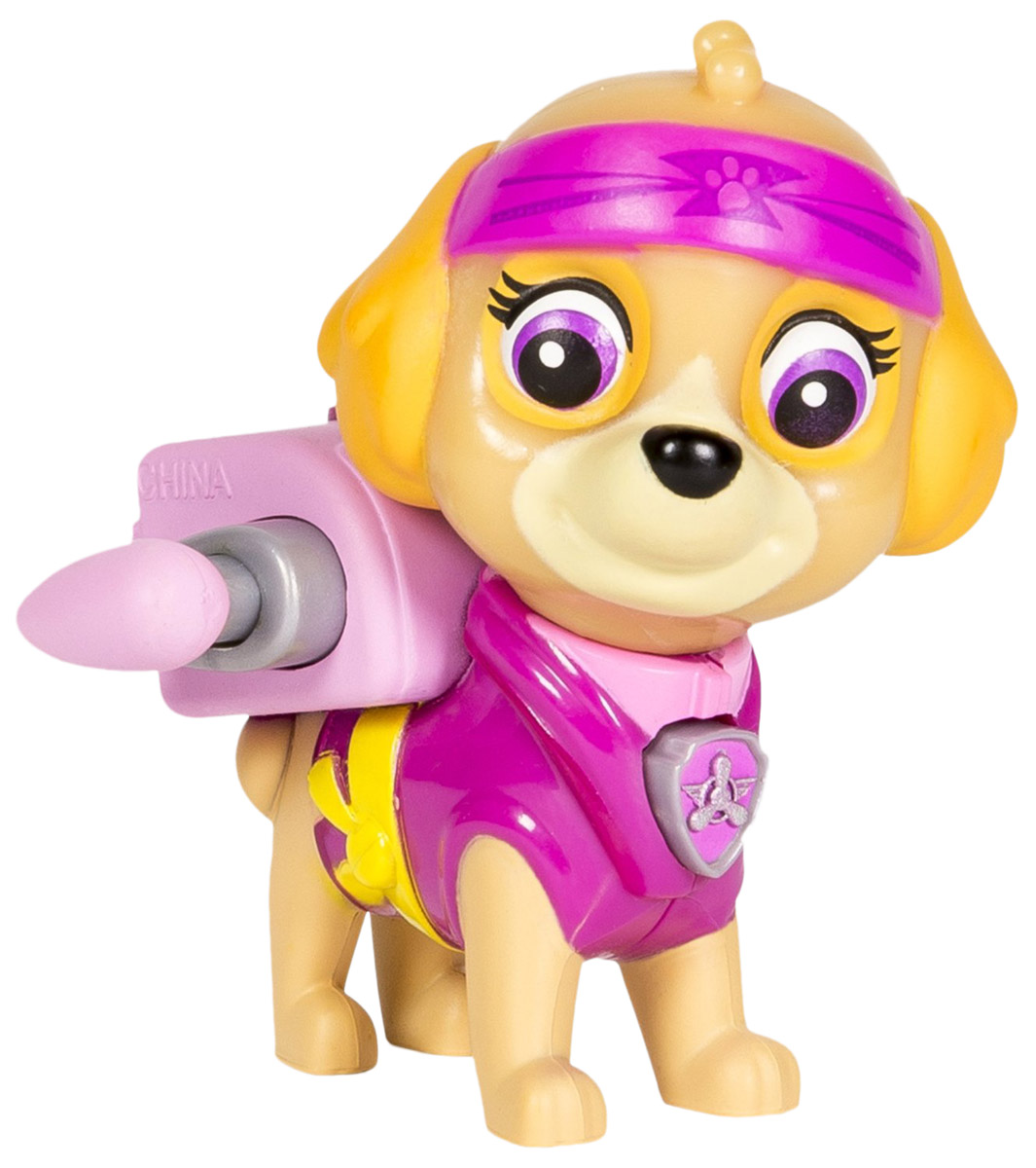 Paw Patrol Фигурка Skye с рюкзаком-трансформеромТ16655_20072761 Paw Patrol Фигурка Skye с рюкзаком-трансформеромТ16655_20072761Фигурка Paw Patrol Skye с рюкзаком-трансформером станет отличным подарком для маленьких поклонников мультсериала Щенячий патруль. Фигурка выполнена из прочного высококачественного пластика. Голова фигурки вращается. При нажатии на кнопку, расположенную на груди, из рюкзака выдвигаются самолетные крылья. Ваш малыш сможет часами играть с этой очаровательной фигуркой, разыгрывая сценки из мультфильма, или придумывая собственные истории.
