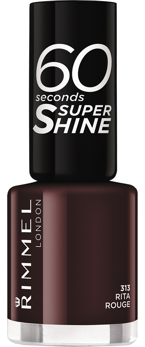 Rimmel Лак Для Ногтей 60 Seconds Super Shine Тон 313 - rita rouge 8 мл,8 мл34778209313 Rimmel Лак Для Ногтей 60 Seconds Super Shine Тон 313 - rita rouge 8 мл,8 мл34778209313Новая формула лака для ногтей 60 seconds Super Shine с аргановым и оливковым маслами для интенсивного ухода за ногтями; Технология 3-в-1: базовое покрытие, насыщенный цвет и верхнее покрытие - одним движением кисточки; Удобная широкая кисточка Xpress Brush для удобного нанесения лака; Одна маленькая бутылочка дает суперблеск и стойкий цвет до 10 дней; Высыхает за 60 секунд.