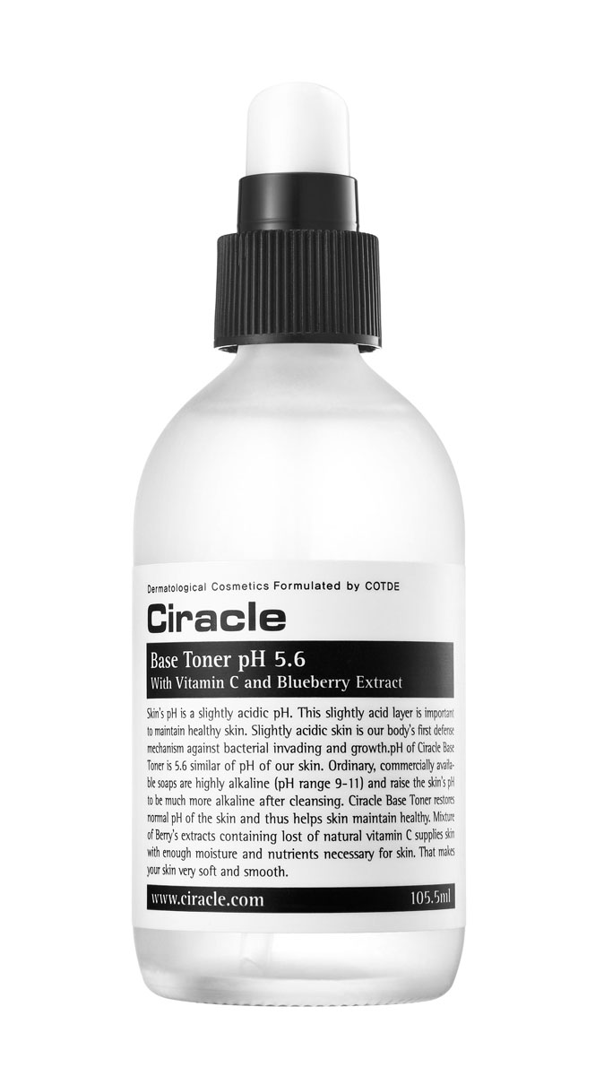 Ciracle Базовый тоник pH 5.6, 105 мл8809046293559 Ciracle Базовый тоник pH 5.6, 105 мл8809046293559Базовый тоник помогает восстановить нарушенный после умывания баланс кожи и предотвратить появление сухости, раздражения, воспалений. Экстракты ягод в составе средства тонизируют и обладают антиоксидантным эффектом. Растительные экстракты и гиалуроновая кислота увлажняют и смягчают кожу.