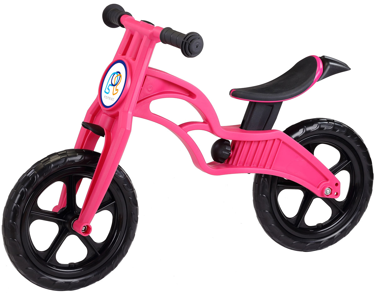 Pop Bike Детский беговел Sprint с бескамерными колесами цвет розовыйSM-300-1-MAGENTA Pop Bike Детский беговел Sprint с бескамерными колесами цвет розовыйSM-300-1-MAGENTAДетский беговел Pop Bike Sprint c бескамерными колесами ОСОБЕННОСТИ: - Сверхлёгкая рама и вилка из композитного материала (прорезиненная мягкая пластмасса soft-touch). Рама изготовлена по специальной технологии, благодаря чему она прочнее аналогов на 30%. Ребёнок может сам переносить свой беговел. - Прорезиненное комфортное сиденье с лёгкой регулировкой по высоте (для детей ростом от 85см, на возраст от 2 лет). - Мягкие комфортные грипсы с защитными бар-эндами. - Переднее и заднее мини-крылья в комплекте. - Бескамерные колеса размером 12”. - Простая и быстрая сборка. Все необходимые ключи в комплекте. - Большой выбор аксессуаров. - Удобная и компактная упаковка.