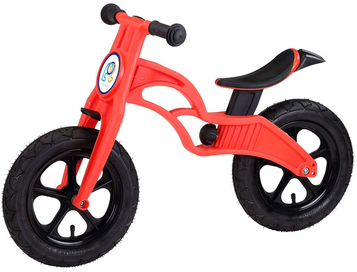 Pop Bike Детский беговел Flash c надувными колесами цвет красныйSM-300-2-RED Pop Bike Детский беговел Flash c надувными колесами цвет красныйSM-300-2-REDДетский беговел Pop Bike Flash c надувными колесами ОСОБЕННОСТИ: - Сверхлёгкая рама и вилка из композитного материала (прорезиненная мягкая пластмасса soft-touch). Рама изготовлена по специальной технологии, благодаря чему она прочнее аналогов на 30%. Ребёнок может сам переносить свой беговел. - Прорезиненное комфортное сиденье с лёгкой регулировкой по высоте (для детей ростом от 85 см, на возраст от 2 лет). - Мягкие комфортные грипсы с защитными бар-эндами. - Переднее и заднее мини-крылья в комплекте. - Надувные колеса размером 12”. - Простая и быстрая сборка. Все необходимые ключи в комплекте. - Большой выбор аксессуаров. - Удобная и компактная упаковка.