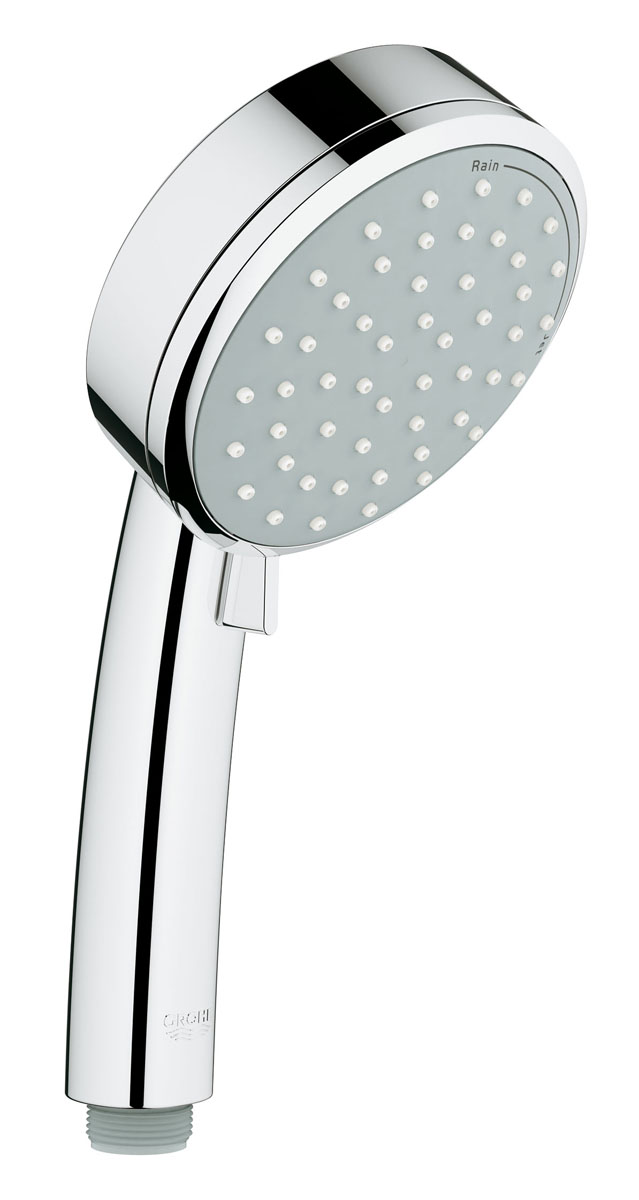 Ручной душ GROHE Tempesta Cosmopolitan (2 режима) (27571001)27571001 Ручной душ GROHE Tempesta Cosmopolitan (2 режима) (27571001)27571001Rain, Jet GROHE DreamSpray® превосходный поток воды GROHE StarLight® хромированная поверхность с системой SpeedClean против известковых отложений Внутренний охлаждающий канал для продолжительного срока службы может использоваться с проточным водонагревателем универсальное крепление, подходящее к любому стандартному шлангу
