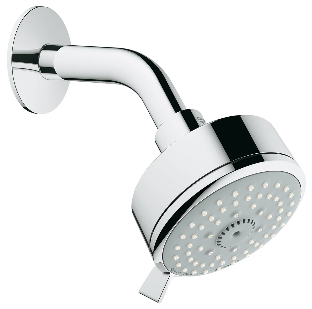 Верхний душ с кронштейном GROHE Tempesta Cosmopolitan, 4 режима, диаметр 100 мм (27869000)27869000 Верхний душ с кронштейном GROHE Tempesta Cosmopolitan, 4 режима, диаметр 100 мм (27869000)27869000GROHE Rain O 2 , Rain Massage, Jet 9,5 л/мин ограничитель расхода воды Душевой кронштейн с соединением на 1/2 розетки GROHE EcoJoy® - Технология совершенного потока при уменьшенном расходе воды GROHE DreamSpray® превосходный поток воды GROHE StarLight® хромированная поверхность с системой SpeedClean против известковых отложений Внутренний охлаждающий канал для продолжительного срока службы может использоваться с проточным водонагревателем минимальное давление 1,0 бар