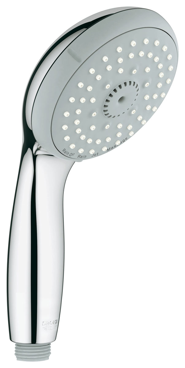 Ручной душ GROHE Tempesta Classic (4 режима) с ограничением расхода воды (28421001)28421001 Ручной душ GROHE Tempesta Classic (4 режима) с ограничением расхода воды (28421001)28421001GROHE Rain O 2 , Rain, Massage, Jet 9,5 л/мин ограничитель расхода воды GROHE EcoJoy® Технология совершенного потока при уменьшенном расходе воды GROHE DreamSpray® превосходный поток воды GROHE StarLight® с системой SpeedClean против известковых отложений Внутренний охлаждающий канал для продолжительного срока службы ShockProof силиконовое кольцо, предотвращающее повреждение поверхности при падении ручного душа может использоваться с проточным водонагревателем универсальное крепление, подходящее к любому стандартному шлангу минимальное давление 1,0 бар