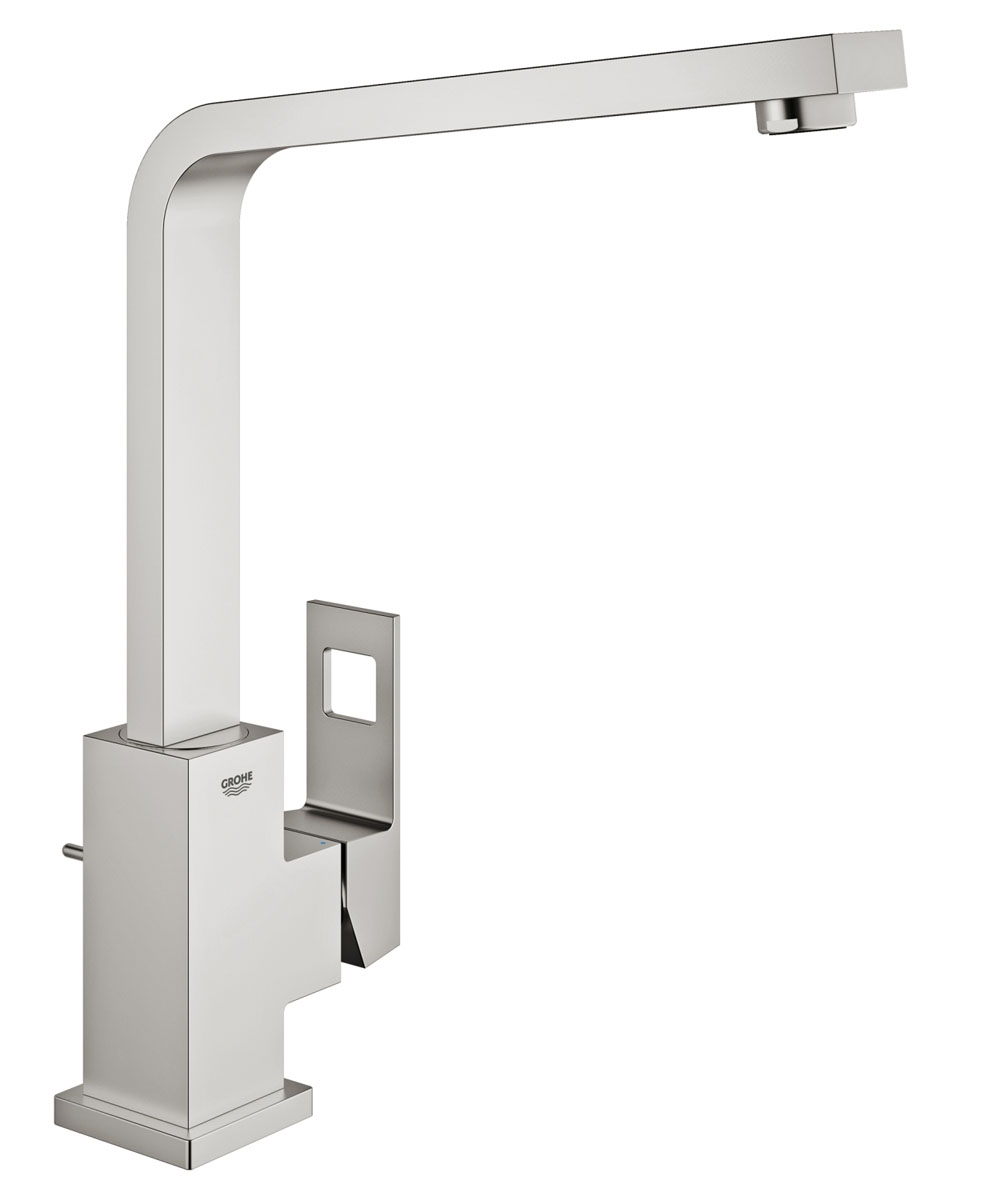 Смеситель для кухни GROHE Eurocube, суперсталь (31255DC0)31255DC0 Смеситель для кухни GROHE Eurocube, суперсталь (31255DC0)31255DC0высокий излив монтаж на одно отверстие GROHE SilkMove® керамический картридж 28 мм GROHE StarLight® хромированная поверхность поворотный литой излив радиус поворота 360° аэратор гибкая подводка система быстрого монтажа минимальное давление 1,0 бар