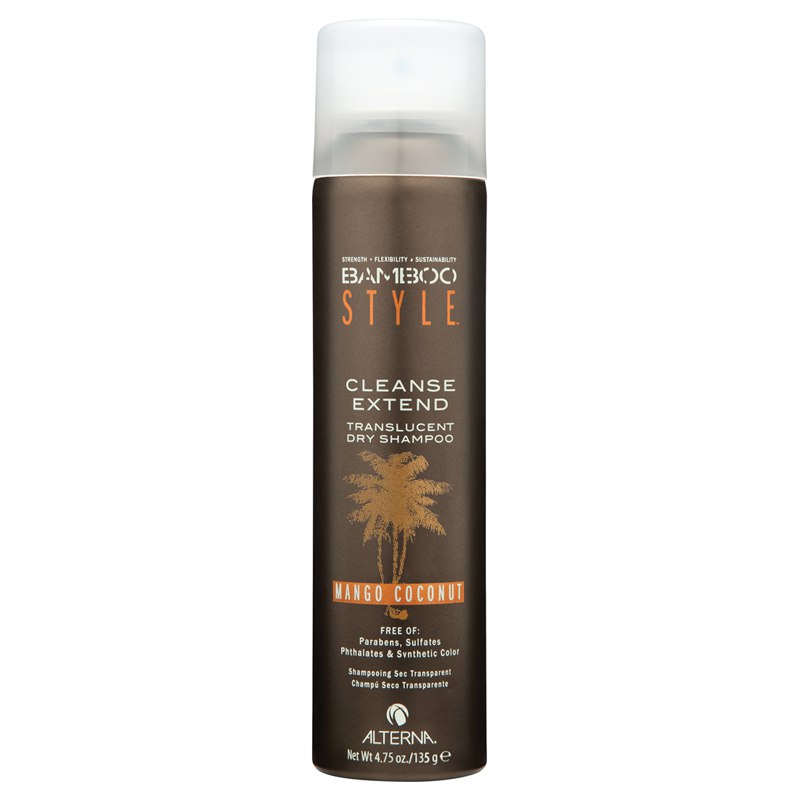 Alterna Сухой спрей-шампунь для свежести и объема с ароматом манго и кокоса Bamboo Style Cleanse Extend Mango Coconut - 150 мл48537 Alterna Сухой спрей-шампунь для свежести и объема с ароматом манго и кокоса Bamboo Style Cleanse Extend Mango Coconut - 150 мл48537Сухой шампунь с ароматом манго и кокоса Alterna Bamboo Style Cleanse Extend Translucent Dry Shampoo in Mango Coconut обладает отличными абсорбирующими свойствами, хорошо впитывает жировые выделения кожи головы, остальные продукты жизнедеятельности волос, а также излишки средств для укладки волос. Шампунь Alterna не оставляет порошкообразного остатка, даже на темных волосах, при этом сохраняет и продлевает форму укладки. После применения сухого шампуня с ароматом манго и кокоса ваши волосы становятся чистыми, свежими и готовы к дальнейшей укладке. Сухой шампунь отлично подходит как средство для достижения объема на свежевымытых волосах. Обладает удивительно приятным и чувственным ароматом манго и кокоса.