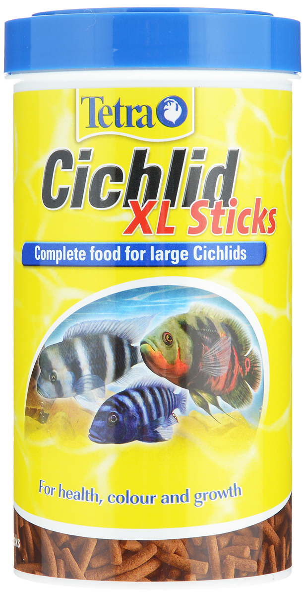 Корм Tetra Cichlid. XL Sticks для всех видов цихлид, палочки, 500 мл (160 г)747364 Корм Tetra Cichlid. XL Sticks для всех видов цихлид, палочки, 500 мл (160 г)747364Корм Tetra Cichlid. XL Sticks - основной корм в виде крупных палочек для всех видов цихловых и других крупных декоративных рыб. Палочки плавают на поверхности воды и, благодаря своей форме, принимают вид естественного природного корма крупных цихлид. Состав корма полностью соответствует потребностям организма цихлид в потреблении протеинов и специальных аминокислот. Корм усиливает натуральную окраску, жизненную энергию рыб и сопротивляемость болезням. Кормить несколько раз в день небольшими порциями. Товар сертифицирован.