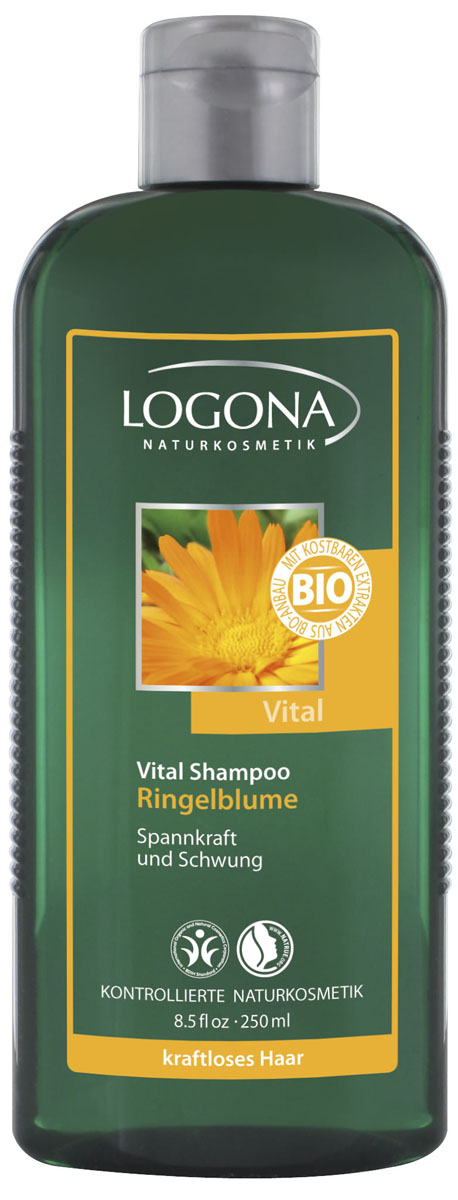 LOGONA Живительный шампунь с Экстрактом Календулы 250 мл176 LOGONA Живительный шампунь с Экстрактом Календулы 250 мл176Интенсивно питает поврежденные волосы. Живительный шампунь с экстрактом календулы возвращает силу и красоту уставшим, тусклым волосам. Мягкие моющие вещества очищают поврежденные волосы особенно нежно. Уникальная комбинация растительных веществ, входящих в состав шампуня: экстракта органической календулы, протеинов шелка, бетаина и пшеничных отрубей, действует на волосы как мощный витаминный коктейль. Питает, оживляет и восстанавливает поврежденную структуру.