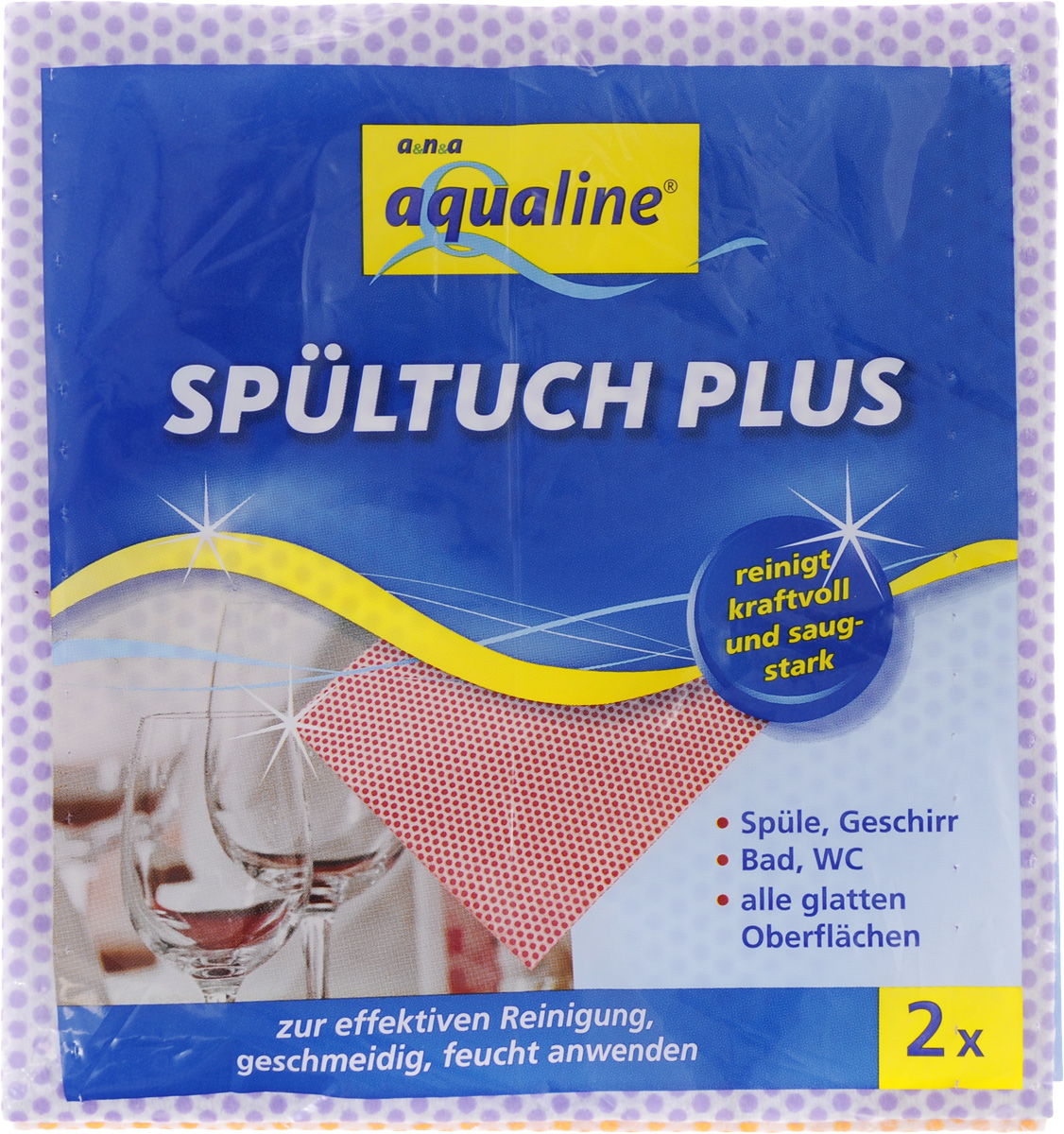 Салфетка Aqualine Plus для посуды и домашнего хозяйства, цвет: оранжевый, сиреневый, 35 х 38 см, 2 шт2058_оранжевый,сиреневый Салфетка Aqualine Plus для посуды и домашнего хозяйства, цвет: оранжевый, сиреневый, 35 х 38 см, 2 шт2058_оранжевый,сиреневыйМягкая салфетка Aqualine Plus обладает высокими чистящими свойствами за счет специальных точек, которые находятся на поверхности ткани. Она прекрасно подходит как для мытья посуды, так и для уборки поверхностей на кухне и в ванной комнате. Благодаря рифленой структуре салфетка удаляет даже самые сильные загрязнения, хорошо впитывая жидкость, не оставляя ворсинок. Состав: 82% вискоза, 18% полипропилен.