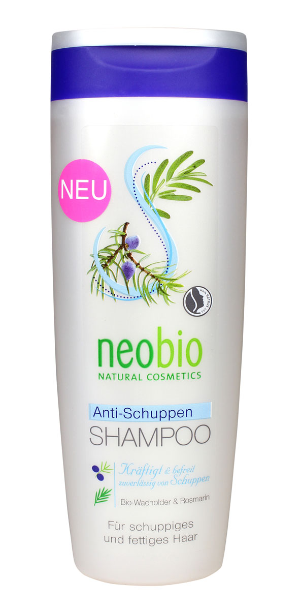 NEOBIO Шампунь против перхоти, 250 мл62394 NEOBIO Шампунь против перхоти, 250 мл62394NEOBIO шампунь против перхоти с био-можжевельником и розмарином. Избавляет от перхоти и возвращает волосам здоровый вид. Шампунь против перхоти NEOBIO с мягкими моющими веществами бережно и тщательно очищает волосы и кожу головы. Масло можжевельника и экстракты тополевых почек, березы, крапивы и розмарина оздоравливают кожу головы, предотвращая повторное появление перхоти. Подходит для ежедневного применения.