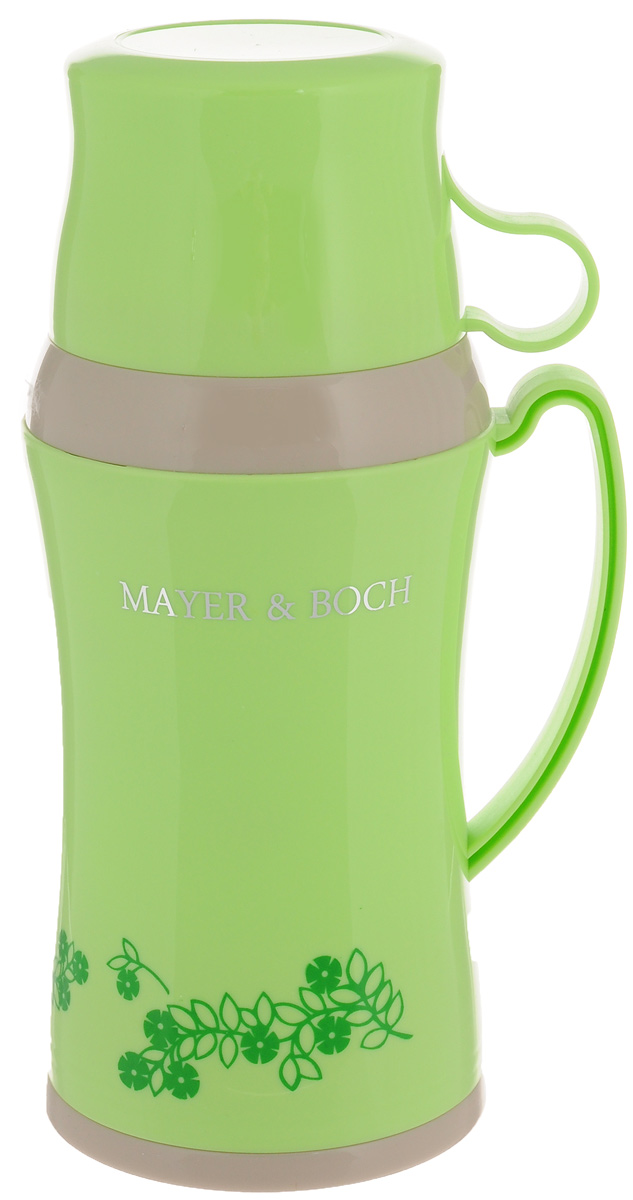 Термос Mayer & Boch, с двумя чашками, цвет: салатовый, 600 мл22599_салатовый Термос Mayer & Boch, с двумя чашками, цвет: салатовый, 600 мл22599_салатовыйТермос Mayer & Boch выполнен из высококачественного пластика и оснащен стеклянной колбой. Его температурная характеристика ни в чем не уступает термосам со стальными колбами, но благодаря свойствам стекла этот термос может быть использован для заваривания напитков с устойчивыми ароматами. В комплекте с термосом - две чашки разных размеров. Завинчивающаяся герметичная крышка предохранит от проливаний. Этот термос станет не только надежным другом в походе, но и отличным украшением вашей кухни. Высота термоса (без учета крышки): 24,5 см. Диаметр основания: 10,5 см. Диаметр большой чашки: 9,5 см. Ширина с учетом ручки: 12 см. Диаметр маленькой чашки: 8,5 см. Высота маленькой чашки: 5 см.