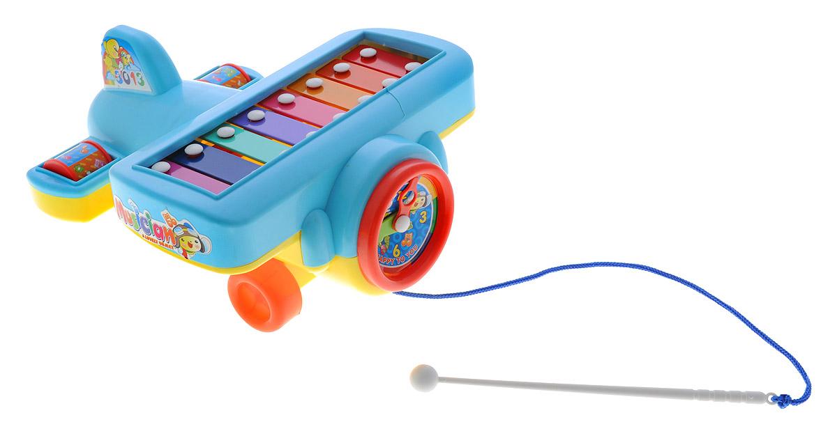 S+S Toys Ксилофон Самолет цвет голубой1134622_голубой S+S Toys Ксилофон Самолет цвет голубой1134622_голубойКсилофон S+S Toys Самолет непременно порадует маленького музыканта. Он создан из современных и экологически безопасных материалов. Игрушка имеет яркий цвет и обязательно привлечет внимание малыша. Ксилофон выполнен в виде веселого самолетика, на крыльях которого расположены восемь разноцветных клавиш. Удобная палочка-молоточек позволит вашему ребенку сочинять различные мелодии. Кроме того, игрушку можно катать, потянув за молоточек. Такая яркая музыкальная игрушка поможет ребенку развить слух, внимание, память и мелкую моторику.