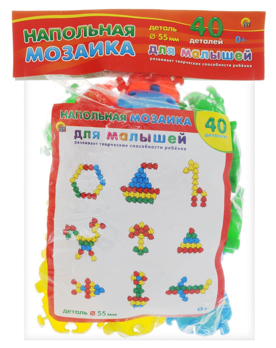 Рыжий Кот Мозаика напольная для малышейМ-5133 Рыжий Кот Мозаика напольная для малышейМ-5133Напольная мозаика Рыжий Кот - увлекательная развивающая игра для самых маленьких! Она развивает у ребёнка творческие способности, воображение, мелкую моторику рук, воображение, координацию движений. Эта мозаика открывает перед малышом неограниченные возможности создания собственных композиций. Конструкция мозаики позволяет с лёгкостью скреплять и фиксировать детали, которые состоят из высококачественных материалов, абсолютно безопасных для здоровья ребёнка. В комплекте 40 элементов мозаики.