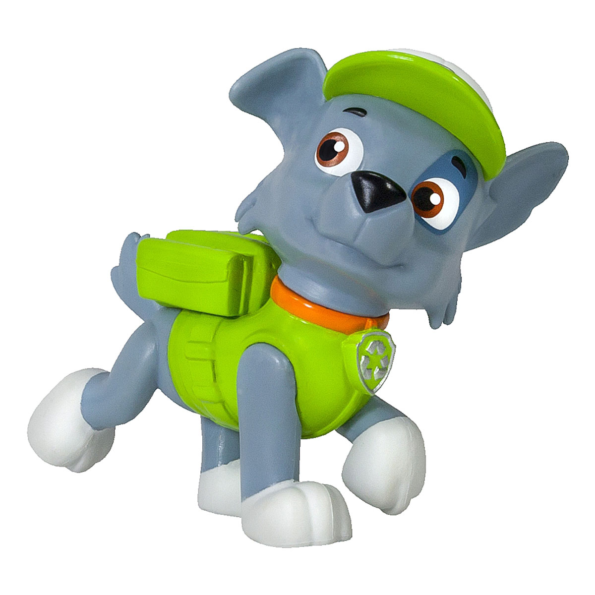 Paw Patrol Фигурка Rocky16612 Rocky Paw Patrol Фигурка Rocky16612 RockyФигурка Paw Patrol Rocky станет отличным подарком для маленьких поклонников мультсериала Щенячий патруль. Рокки это беспородный щенок, отвечающий за ремонт и переработку отходов. Он всегда найдет что-нибудь для решения поставленной задачи, используя подручные материалы. Рокки отличается умом, сообразительностью и находчивостью, всегда полон энтузиазма. Вышеназванные качества делают щенка очень ценным членом команды. Фигурка выполнена из прочного высококачественного пластика в виде серого щеночка с рюкзаком и в кепке. Голова фигурки вращается. Ваш малыш сможет часами играть с этой очаровательной фигуркой, разыгрывая сценки из мультфильма, или придумывая собственные истории.