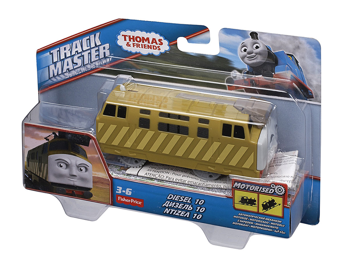 Thomas & Friends Паровозик Дизель 10CKW29_CKW33 Thomas & Friends Паровозик Дизель 10CKW29_CKW33Паровозик Thomas & Friends Дизель 10 обязательно привлечет внимание вашего малыша и не позволит ему скучать. Он выполнен из прочного пластика с элементами металла в виде героя популярного мультсериала Томас и его друзья. Дизель - друг Томаса и большой проказник, однако к работе он относится серьезно и старается выполнять поручения. Порадуйте своего малыша такой замечательной игрушкой! Необходимо купить 2 батарейки типа ААА (не входят в комплект).