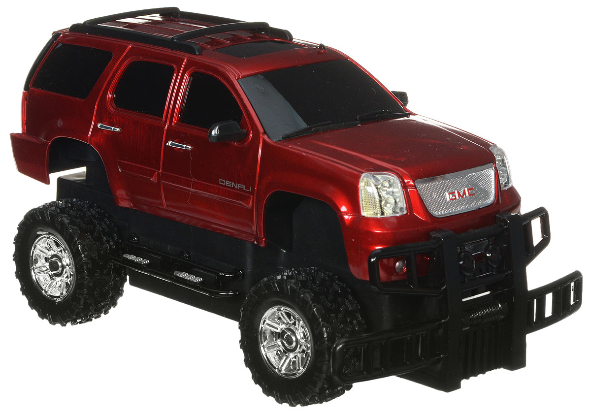 Guokai Машинка инерционная GMC Yukon Denali1120866/866-82403_красный Guokai Машинка инерционная GMC Yukon Denali1120866/866-82403_красныйМашина 1:24 GMC 866-82403 инерционная, со светом, на батарейках, в коробке, 19 х 9 х 6,5см ТМ GK Racer S