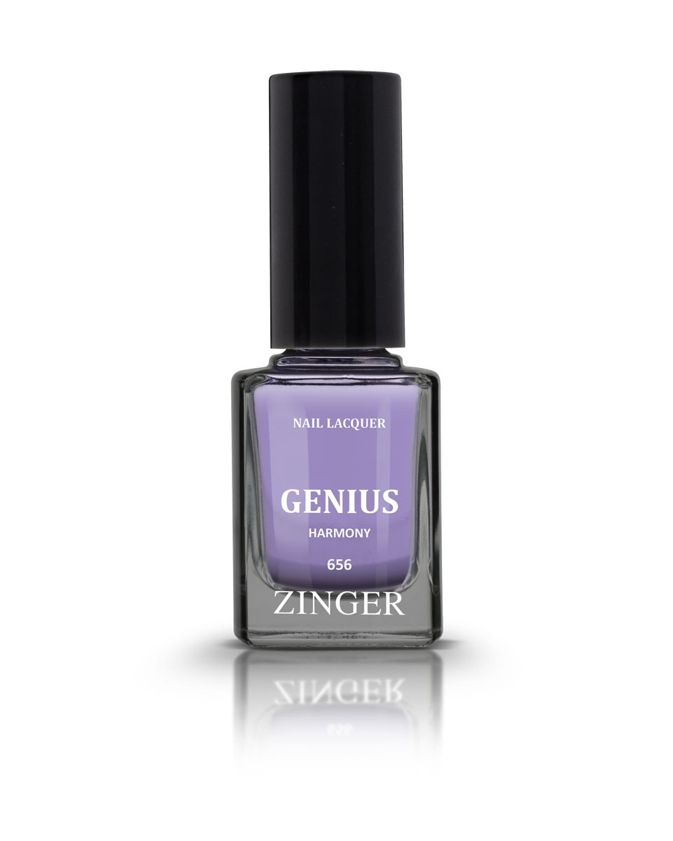 Zinger Лак для ногтей GENIUS HARMONY 656, 12 мл78196 Zinger Лак для ногтей GENIUS HARMONY 656, 12 мл7819660 трендовых оттенков для новой коллекции лака для ногтей Zinger 2016 произведены во Франции по экспертной технологии, которая обеспечивает прочное покрытие и одновременно заботится о здоровье ногтей, сохраняя их природную красоту. Новая формула лака Gel-technology 3-го поколения свободна от парабенов, толуола, ДБП, исключено использование камфоры и формальдегидной смолы. Для дополнительной защиты ногтей, в новой 5free формуле лаков Zinger появились UV-фильтры. Лак теперь наносится легко и быстро, абсолютно ровным слоем, благодаря новой профессиональной кисточке из 222 волосков. Лак держится намного дольше и высыхает после нанесения в течение нескольких минут. Сырье для производства лаков и конечный продукт –лаки Zinger не тестируются на животных. Фактура глянцевая
