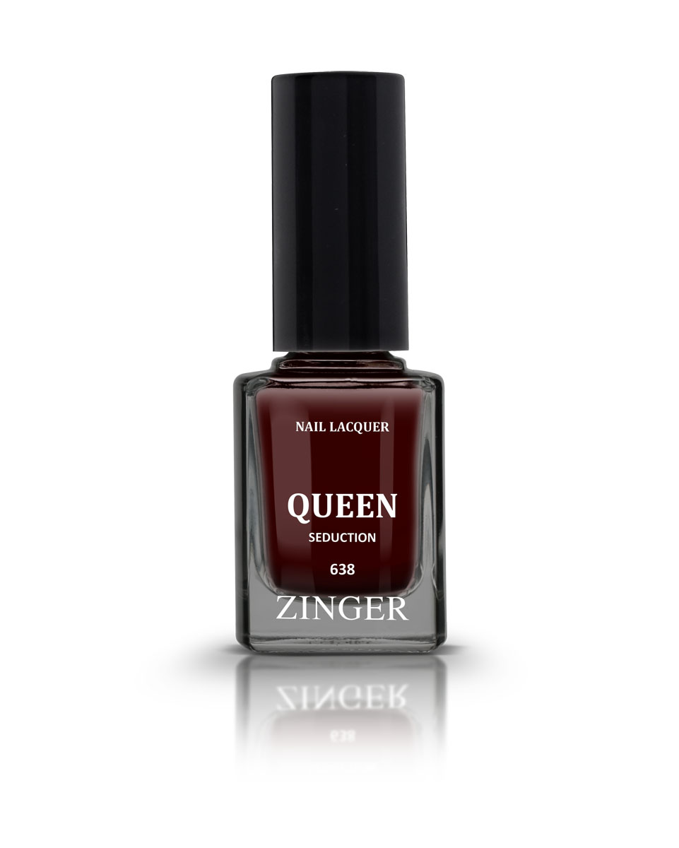 Zinger Лак для ногтей QUEEN SEDUCTION 638, 12 мл78222 Zinger Лак для ногтей QUEEN SEDUCTION 638, 12 мл7822260 трендовых оттенков для новой коллекции лака для ногтей Zinger 2016 произведены во Франции по экспертной технологии, которая обеспечивает прочное покрытие и одновременно заботится о здоровье ногтей, сохраняя их природную красоту. Новая формула лака Gel-technology 3-го поколения свободна от парабенов, толуола, ДБП, исключено использование камфоры и формальдегидной смолы. Для дополнительной защиты ногтей, в новой 5free формуле лаков Zinger появились UV-фильтры. Лак теперь наносится легко и быстро, абсолютно ровным слоем, благодаря новой профессиональной кисточке из 222 волосков. Лак держится намного дольше и высыхает после нанесения в течение нескольких минут. Сырье для производства лаков и конечный продукт –лаки Zinger не тестируются на животных. Фактура глянцевая