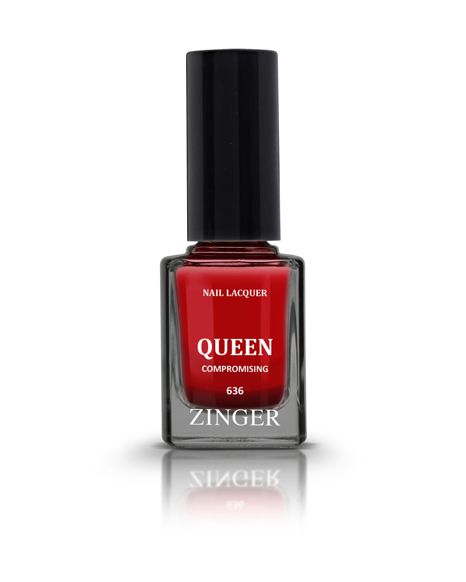 Zinger Лак для ногтей QUEEN COMPROMISING 636, 12 мл78122 Zinger Лак для ногтей QUEEN COMPROMISING 636, 12 мл7812260 трендовых оттенков для новой коллекции лака для ногтей Zinger 2016 произведены во Франции по экспертной технологии, которая обеспечивает прочное покрытие и одновременно заботится о здоровье ногтей, сохраняя их природную красоту. Новая формула лака Gel-technology 3-го поколения свободна от парабенов, толуола, ДБП, исключено использование камфоры и формальдегидной смолы. Для дополнительной защиты ногтей, в новой 5free формуле лаков Zinger появились UV-фильтры. Лак теперь наносится легко и быстро, абсолютно ровным слоем, благодаря новой профессиональной кисточке из 222 волосков. Лак держится намного дольше и высыхает после нанесения в течение нескольких минут. Сырье для производства лаков и конечный продукт –лаки Zinger не тестируются на животных. Фактура глянцевая