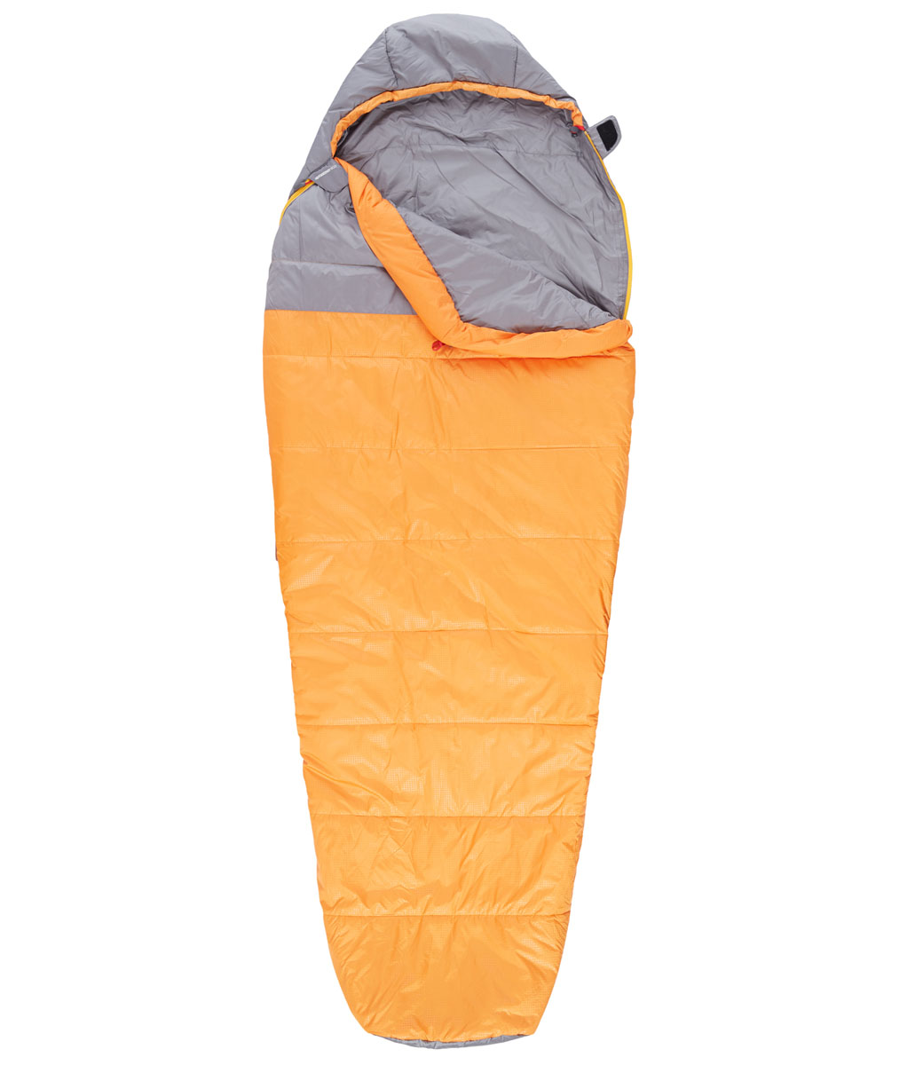 Мешок спальный The North Face Aleutian 35/2, цвет: оранжевый, серый, правосторонняя молнияT0A3A4M5RRH REG Мешок спальный The North Face Aleutian 35/2, цвет: оранжевый, серый, правосторонняя молнияT0A3A4M5RRH REGThe North Face Aleutian 35/2 - это трехсезонный спальный мешок для путешествий, который можно целиком расстегнуть и расстелить в палатке. Этот спальный мешок очень вместительный, универсальный, теплый, комфортный и при этом практичный. Спальный мешок упакован в удобный чехол для переноски. Длина мешка: 183 см. Вес наполнителя: 517 г.