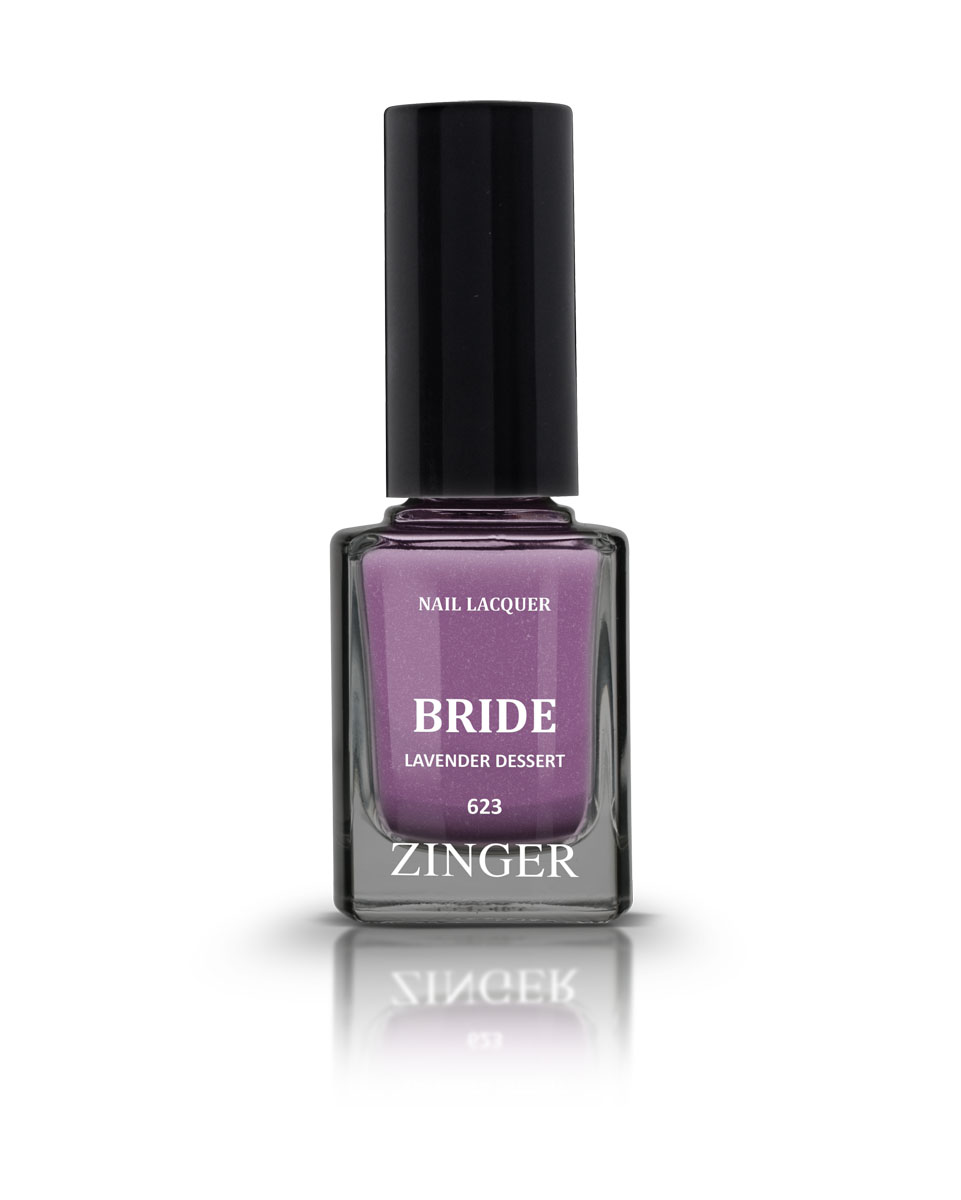 Zinger Лак для ногтей BRIDE LAVENDER DESSERT 623, 12 мл78113 Zinger Лак для ногтей BRIDE LAVENDER DESSERT 623, 12 мл7811360 трендовых оттенков для новой коллекции лака для ногтей Zinger 2016 произведены во Франции по экспертной технологии, которая обеспечивает прочное покрытие и одновременно заботится о здоровье ногтей, сохраняя их природную красоту. Новая формула лака Gel-technology 3-го поколения свободна от парабенов, толуола, ДБП, исключено использование камфоры и формальдегидной смолы. Для дополнительной защиты ногтей, в новой 5free формуле лаков Zinger появились UV-фильтры. Лак теперь наносится легко и быстро, абсолютно ровным слоем, благодаря новой профессиональной кисточке из 222 волосков. Лак держится намного дольше и высыхает после нанесения в течение нескольких минут. Сырье для производства лаков и конечный продукт –лаки Zinger не тестируются на животных. Фактура перламутровая глазурь