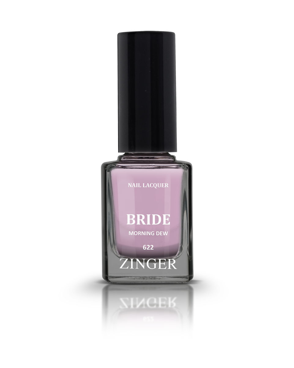 Zinger Лак для ногтей BRIDE MORNING DEW 622, 12 мл78112 Zinger Лак для ногтей BRIDE MORNING DEW 622, 12 мл7811260 трендовых оттенков для новой коллекции лака для ногтей Zinger 2016 произведены во Франции по экспертной технологии, которая обеспечивает прочное покрытие и одновременно заботится о здоровье ногтей, сохраняя их природную красоту. Новая формула лака Gel-technology 3-го поколения свободна от парабенов, толуола, ДБП, исключено использование камфоры и формальдегидной смолы. Для дополнительной защиты ногтей, в новой 5free формуле лаков Zinger появились UV-фильтры. Лак теперь наносится легко и быстро, абсолютно ровным слоем, благодаря новой профессиональной кисточке из 222 волосков. Лак держится намного дольше и высыхает после нанесения в течение нескольких минут. Сырье для производства лаков и конечный продукт –лаки Zinger не тестируются на животных. Фактура перламутровая глазурь