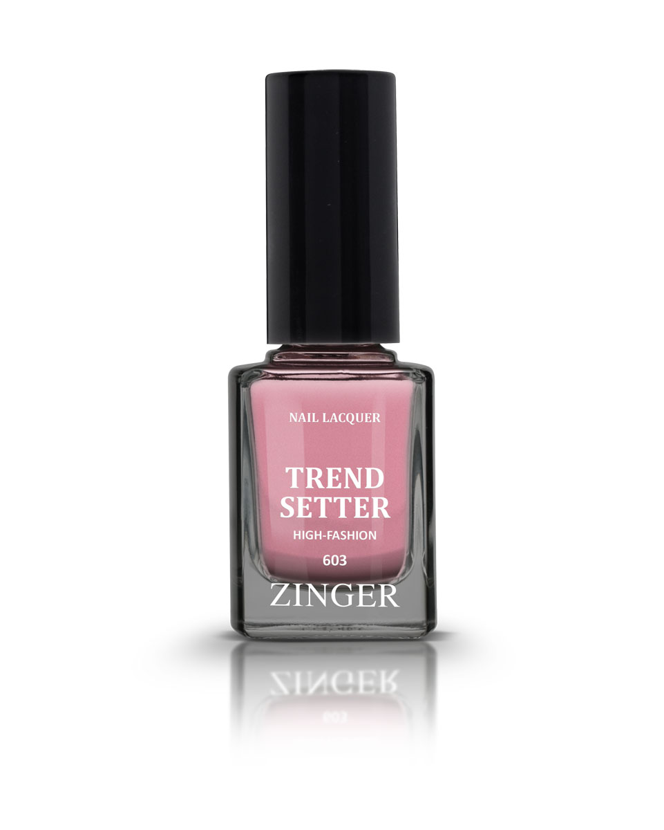 Zinger Лак для ногтей TRENDSETTER HIGH-FASHION 603, 12 мл78104 Zinger Лак для ногтей TRENDSETTER HIGH-FASHION 603, 12 мл7810460 трендовых оттенков для новой коллекции лака для ногтей Zinger 2016 произведены во Франции по экспертной технологии, которая обеспечивает прочное покрытие и одновременно заботится о здоровье ногтей, сохраняя их природную красоту. Новая формула лака Gel-technology 3-го поколения свободна от парабенов, толуола, ДБП, исключено использование камфоры и формальдегидной смолы. Для дополнительной защиты ногтей, в новой 5free формуле лаков Zinger появились UV-фильтры. Лак теперь наносится легко и быстро, абсолютно ровным слоем, благодаря новой профессиональной кисточке из 222 волосков. Лак держится намного дольше и высыхает после нанесения в течение нескольких минут. Сырье для производства лаков и конечный продукт - лаки Zinger не тестируются на животных. Фактура полуматовая с эффектом неопрена