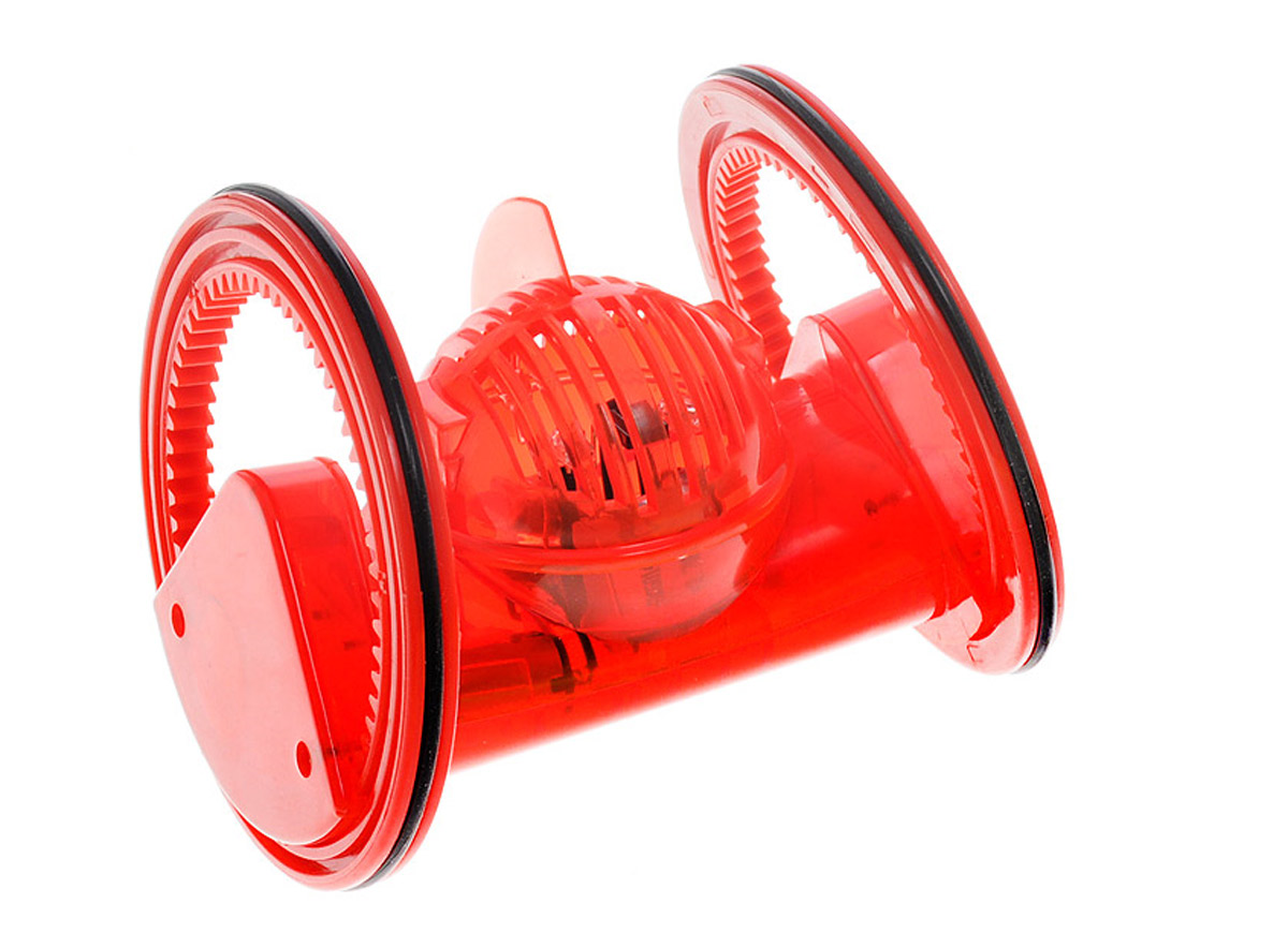DeskPets Микро-робот на инфракрасном управлении Трекбот цвет красный1821 DeskPets Микро-робот на инфракрасном управлении Трекбот цвет красный1821Микро-робот на инфракрасном управлении DeskPets Трекбот - уникальный трюковой робот на колесах, способный выполнять головокружительные трюки. На своих колесах робот задорно движется по поверхности. Он запоминает последнюю команду, переданную на него с инфракрасного пульта управления, и будет ее выполнять, пока не получит следующую команду. Лучше всего трюковому роботу удаются повороты. Повороты - это его конек. Благодаря особому расположению и наклону колес Трекбот может практически сразу поменять направление движения. Подсветка корпуса трекового робота позволит вам не потерять его в темноте. Только успейте подать команду СТОП, а то убежит! С роботом Трекбот можно устраивать соревнования на прохождение гоночной трассы или даже игрушечные бои. Робот Трекбот работает на аккумуляторной батарее, которая заряжается от порта USB. Пульт ИК-управления роботом работает от 3 батареек типа AG13 (входят в набор).