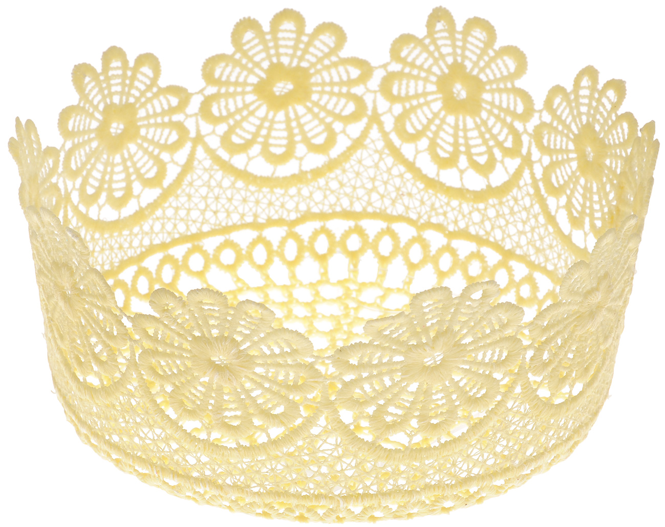 Корзина декоративная Home Queen Ромашки, цвет: желтый, диаметр 17 см64338_2 Корзина декоративная Home Queen Ромашки, цвет: желтый, диаметр 17 см64338_2Декоративная ажурная корзина Home Queen Ромашки, выполненная из полиэстера, предназначена для хранения различных мелочей и аксессуаров, также отлично подойдет для пасхальных яиц и кулича. Изделие имеет жесткую форму. Такая корзина станет оригинальным украшением интерьера к Пасхе.