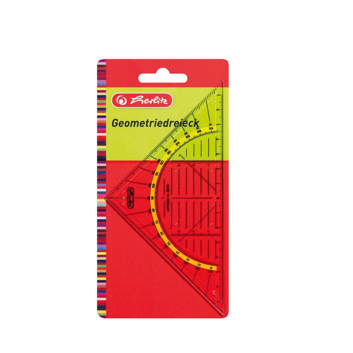 Herlitz Треугольник с транспортиром8700304 Herlitz Треугольник с транспортиром8700304Треугольник с транспортиром от Herlitz, выполненный из прозрачного пластика, подходит как для правшей, так и для левшей. От середины треугольника идет разметка до семи сантиметров, как в левую сторону, так и в правую. Изготовлен из прозрачного полистирола и обладает четкой миллиметровой шкалой делений. Треугольник с удобным для измерения длины и черчения, устойчив к деформациям. Треугольник с транспортиром от Herlitz идеально подойдет для любого школьника или офисного работника.