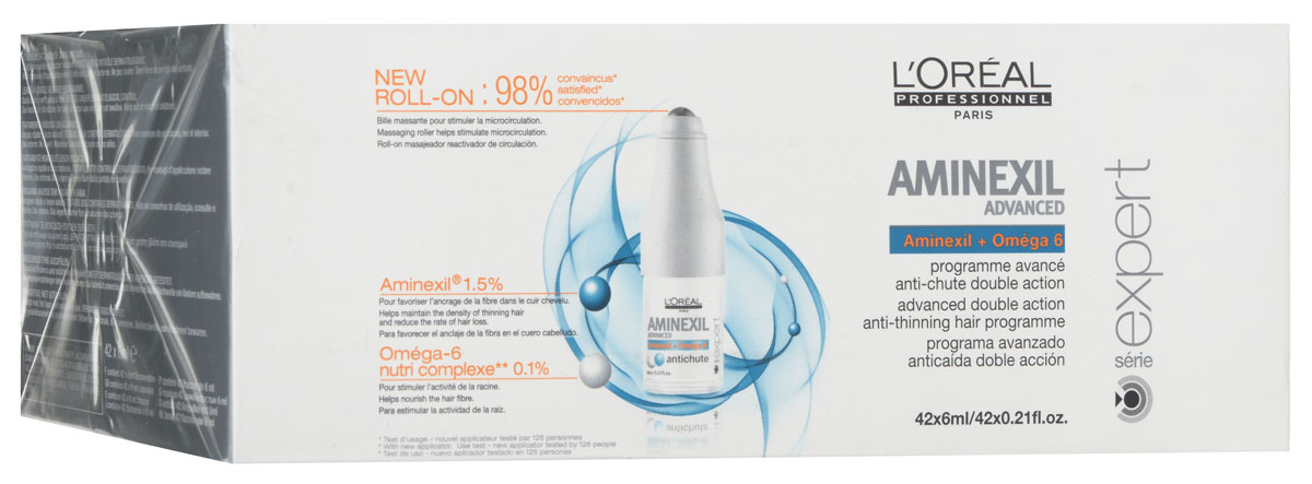 LOreal Professionnel Ампулы против выпадения волос Expert Aminexil Advanced - 42*6 млE0467767 LOreal Professionnel Ампулы против выпадения волос Expert Aminexil Advanced - 42*6 млE0467767Ампулы против выпадения волос Аминексил Эдванст – это эффективное средство, питающее и увлажняющее волосы. Благодаря Aminexil Advanced вы забудете о проблеме выпадения волос. Волосы будут более сильными, мягкими и блестящими, легче расчесываться и укладываться. Аминексил Эдванст имеет нежный фруктовый аромат, быстро высыхает и абсолютно незаметен на волосах.