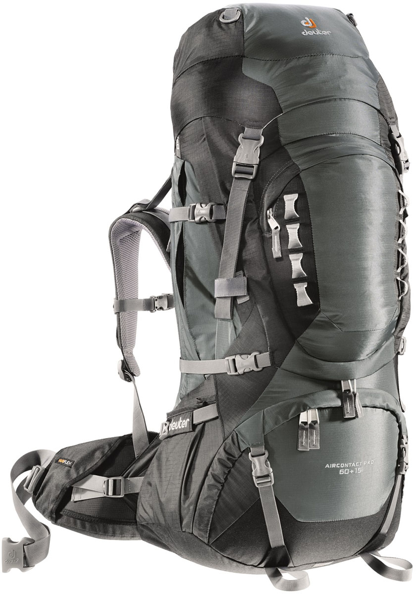 Рюкзак Deuter 2015 Aircontact PRO Aircontact PRO, цвет: серый, 60+15л33823_4700 Рюкзак Deuter 2015 Aircontact PRO Aircontact PRO, цвет: серый, 60+15л33823_4700Дипломированный специалист по транспортировке тяжелых грузов. Помимо множества особых деталей серии Aircontact Pro, созданных для большей простоты в обращении, система Vari Flex образует каркас удобный для переноски тяжелых грузов. Подвижные набедренные крылья отслеживают каждое ваше движение, помогая преодолевать самые сложные участки, не теряя равновесия. Эти крылья равномерно распределяют нагрузку на бедра, тем самым, экономя ваши силы и обеспечивая свободу движения. Благодаря алюминиевым поддерживающим распоркам, Deuter Vari Flex является системой, которая совмещает такие важные эксплуатационные качества, как стабильность, эффективное распределение нагрузки и контроль груза с невероятной гибкостью всей конструкции. Особенности Deuter Aircontact PRO 60+15: -Новая система Vari Flex с полной регулировкой -Набедренный пояс с пряжкой Pull-forward -Быстрый доступ к содержимому через переднюю молнию в форме полумесяца -Внутренний компрессионный ремень -Компрессионные ремни наверху...