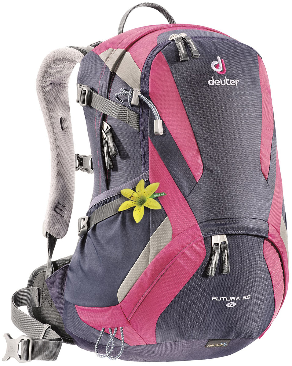 Рюкзак Deuter 2015 Aircomfort Futura Futura 20 SL, цвет: фиолетовый, 20л34194_3503 Рюкзак Deuter 2015 Aircomfort Futura Futura 20 SL, цвет: фиолетовый, 20л34194_3503Рюкзаки Deuter Futura с загрузкой сверху отлично подойдут для однодневных прогулок и походов, восхождений via ferrata. Эффективная система вентиляции спины Aircomfort плюс полный набор функций. Создан новый вариант рюкзака Futura SL, с более короткими, узкими плечевыми лямками SL и с более мягким набедренным поясом конической формы, который идеально подходит для женщин.