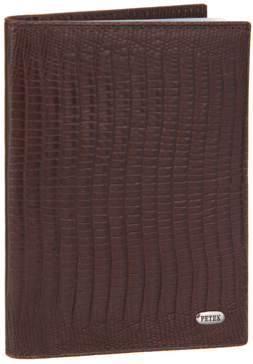 Обложка для автодокументов Petek 1855, цвет: коричневый. 584.041.02584.041.02 D.Brown Обложка для автодокументов Petek 1855, цвет: коричневый. 584.041.02584.041.02 D.BrownСтильная обложка для автодокументов Petek 1855 изготовлена из натуральной кожи с декоративным фактурным тиснением под кожу рептилии, оформлена металлической пластиной с символикой бренда. Внутри изделия расположены четыре прорезных кармашка для пластиковых карт, сетчатый карман и вкладыш, включающий в себя шесть файлов под автодокументы. Изделие поставляется в фирменной упаковке. Практичная и удобная модель обложки предназначена для тех, кто предпочитает все необходимое хранить в одном месте.
