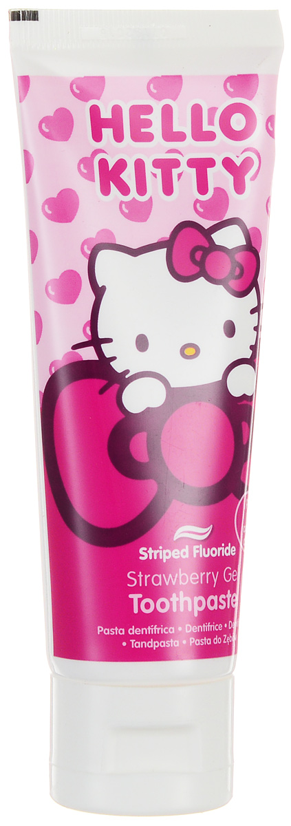Hello Kitty Зубная паста-гель 75 млHK-1 Hello Kitty Зубная паста-гель 75 млHK-1Зубная паста-гель Hello Kitty с флюоридом (1450 ppm) защищает от кариеса, укрепляет и реминерализирует эмаль, сохраняет десны здоровыми. Клубничный вкус пасты поможет сделать процесс чистки зубов более приятным. Не содержит сахар. Для детей от 6 лет.