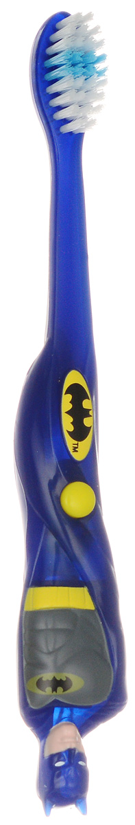 Batman Зубная щетка с таймером-подсветкойBM-5 Batman Зубная щетка с таймером-подсветкойBM-5Детская зубная щетка с таймером-подсветкой Batman идеальна для детского ротика. Щетка имеет эргономичную ручку, небольшую чистящую головку, встроенный таймер со световыми эффектами, включающийся нажатием кнопки на корпусе. Длительность мигания подсветки: 1 минута. Ручка украшена фигуркой Бэтмена.