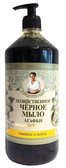 Черное мыло Агафьи Сибирское хозяйственное черное мыло 1000 мл071-161-6362 Черное мыло Агафьи Сибирское хозяйственное черное мыло 1000 мл071-161-6362Мыло создано на основе всеми любимого и завоевавшего доверие потребителей «Черного мыла» специально для безопасной и эффективной уборки. При варке этого мыла используются только натуральные компоненты, без добавления вредных и опасных для здоровья человека химических веществ, а концентрация жирных кислот составляет 72%. Черное хозяйственное мыло Агафьи деликатно очищает и обновляет любые поверхности, все виды полов и сантехнику. Образует обильную пену, идеально для ручной стирки