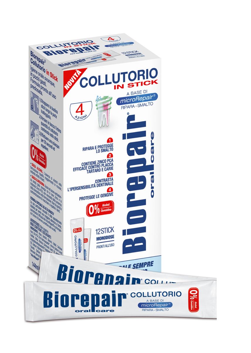 Biorepair Концентрированная жидкость для полоскания полости рта, 4 action mouthwash, 12 пакетиков по 12 млGA0933700, GA09337 Biorepair Концентрированная жидкость для полоскания полости рта, 4 action mouthwash, 12 пакетиков по 12 млGA0933700, GA0933712 пакетиков для однократного применения готовых к использованию, по 12 мл в каждом. Густая обволакивающая структура легко покрывает поверхность зуба, попадая в труднодоступные места, создает защитную пленку, восстанавливая эмаль. Предотвращает образование зубного налёта, зубного камня и возникновение кариеса. Борется с гиперчувствительностью зубов. Дополняет действие зубных паст. Содержит 15% активного компонента microrepair, позволяющего восстанавливать зубную эмаль. Удобная упаковка 12 пакетиков по 12 мл позволяет использовать ополаскиватель в путешествиях, ресторанах, на работе и т.д. Удобно носить с собой.