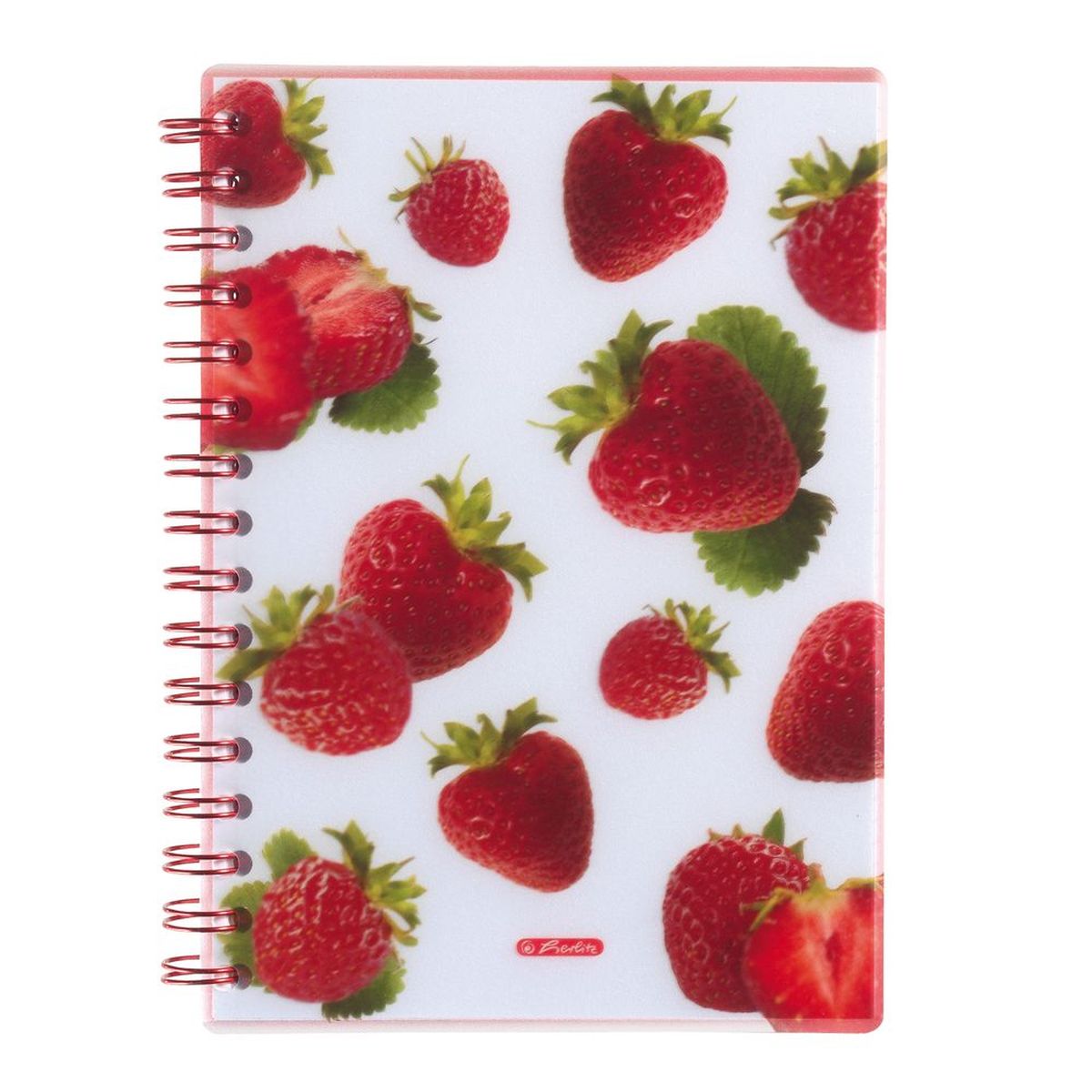 Herlitz Тетрадь Клубника 100 листов в клетку формат А510927333 Herlitz Тетрадь Клубника 100 листов в клетку формат А510927333Удобная тетрадь Herlitz Клубника - незаменимый атрибут современного человека, необходимый для рабочих и школьных записей как в офисе, так и дома. Тетрадь содержит 100 листов формата А5 в клетку без полей. Обложка выполнена из качественного пластика с нежным фруктовым дизайном. Внутренний блок из спирали изготовлен из высококачественного металла и гарантирует полное отсутствие потери листов. Тетрадь для записей Herlitz Клубника станет достойным аксессуаром среди ваших канцелярских принадлежностей. Это отличный подарок как коллеге или деловому партнеру, так и близким людям.