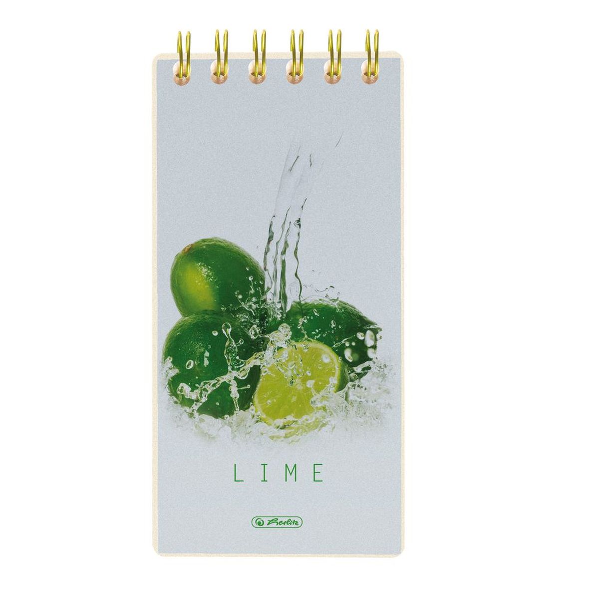 Herlitz Блокнот Fresh Fruit Лайм 100 листов формат 8,5 х 1711306263 Herlitz Блокнот Fresh Fruit Лайм 100 листов формат 8,5 х 1711306263Удобный блокнот Herlitz Fresh Fruit Лайм - незаменимый атрибут современного человека, необходимый для рабочих или школьных записей. Блокнот содержит 100 листов формата 8,5х17 без разметки. Обложка выполнена из пластика и картона с использованием изображений фруктов. Гребень из спирали изготовлен из металла и гарантирует надежное крепление листов. Блокнот для записей Herlitz Fresh Fruit Лайм станет достойным аксессуаром среди ваших канцелярских принадлежностей. Это отличный подарок как коллеге или деловому партнеру, так и близким людям.