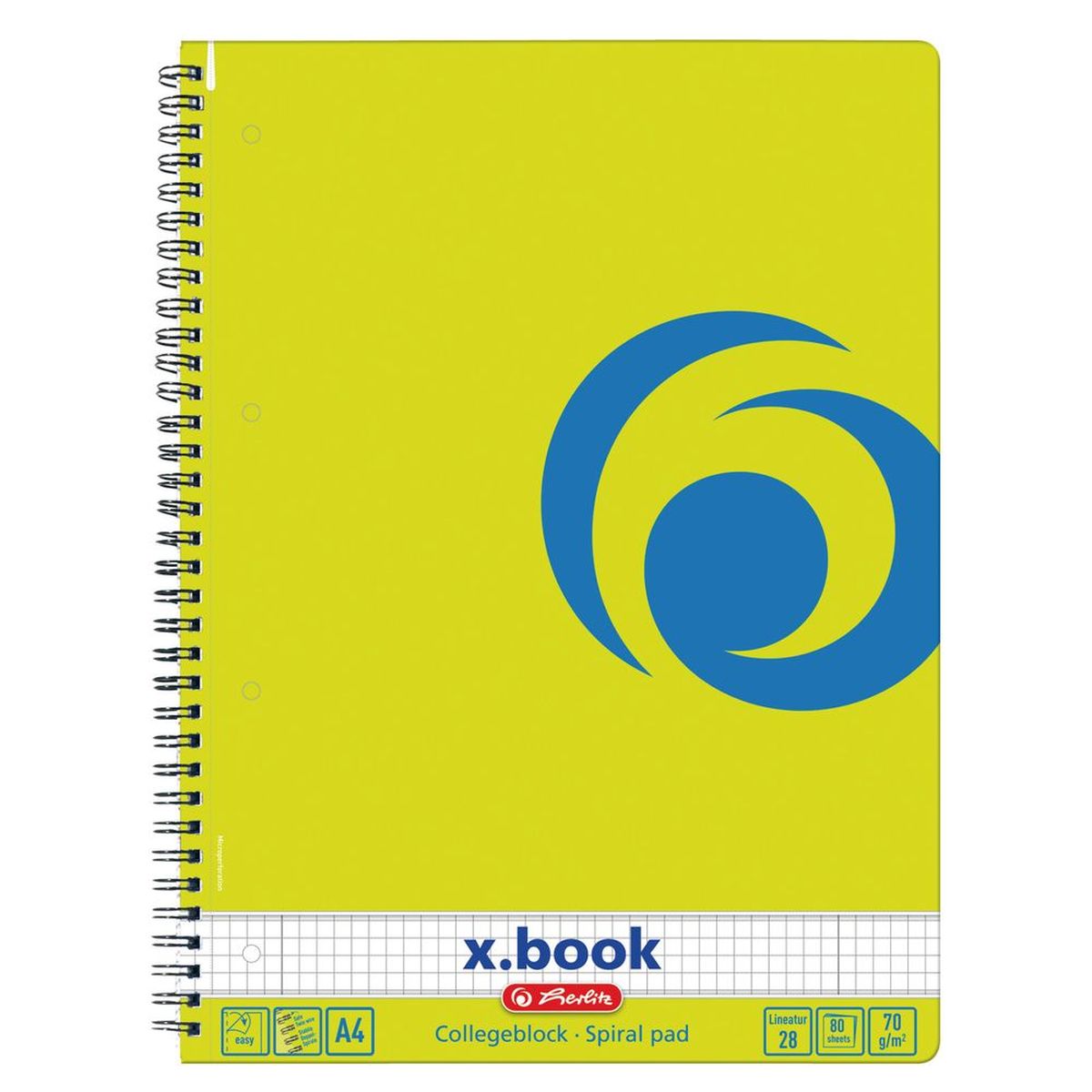 Herlitz Блокнот x.book Лимон 80 листов в клетку11365574 Herlitz Блокнот x.book Лимон 80 листов в клетку11365574Блокнот Herlitz серии x.book - ваш идеальный партнер для дома и отдыха. Благодаря разнообразию форм в четырех форматах от А4 до А7, x.book пригодится в любой ситуации и поднимет настроение благодаря веселым расцветкам, например, солнечный желтый, яркий красный, сочный зеленый и сияющий синий. Блокнот содержит 80 листов формата А4 в клетку с полями. Обложка выполнена из качественного ламинированного картона. Внутренний спиральный блок изготовлен из металла и гарантирует надежное крепление листов. Блокнот для записей от Herlitz станет достойным аксессуаром среди ваших канцелярских принадлежностей. Это отличный подарок как коллеге или деловому партнеру, так и близким людям.