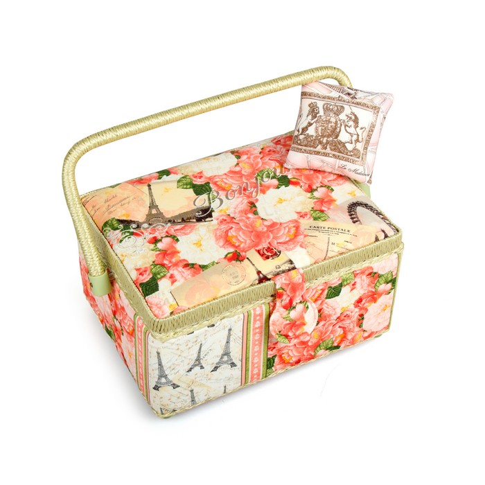 Шкатулка для рукоделия RTO, с декором. 3774-RT-15D3774-RT-15D Шкатулка для рукоделия RTO, с декором. 3774-RT-15D3774-RT-15DДеревянный каркас (сосна), пластиковые элементы, пластиковый поддон и игольница внутри, обтянута хлопковой тканью