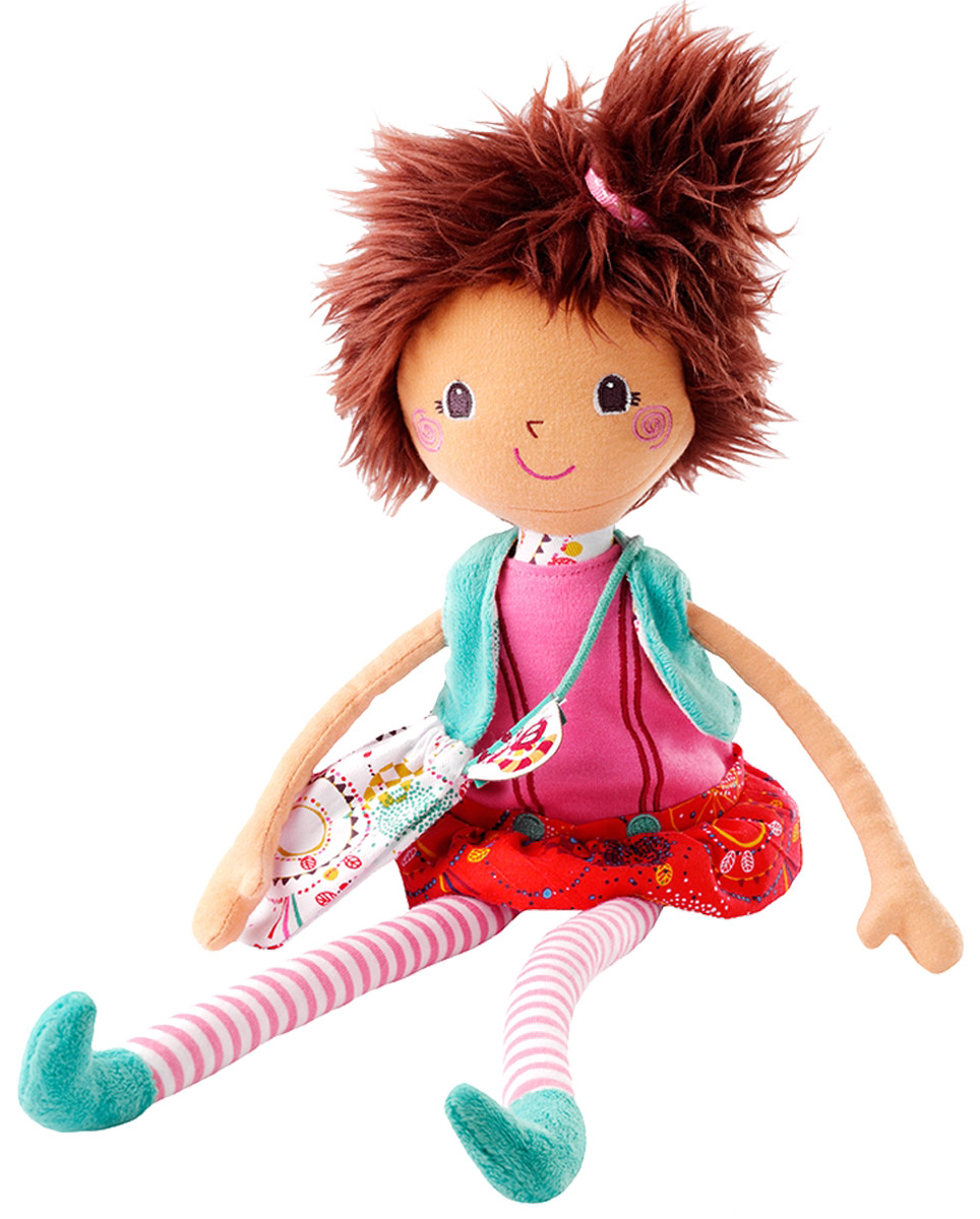 Lilliputiens Мягкая кукла Мона86527 Lilliputiens Мягкая кукла Мона86527А вот и твоя новая подружка, мягкая кукла Lilliputiens Мона! Ее рыжие волосы, длинные полосатые ноги и милое личико делают ее очень стильной! У куклы милые вышитые глазки и озорная улыбка. В чем она выглядит лучше: в платье или в юбке? Выбери ей одежду и наряди ее, чтобы она сопровождала тебя во время всех твоих приключений, и не забудь ее сумочку! Разнофактурные материалы игрушки поддерживают развитие сенсорной моторики ребенка. Мягкая кукла Lilliputiens будет прекрасным подарком для самых маленьких девочек.