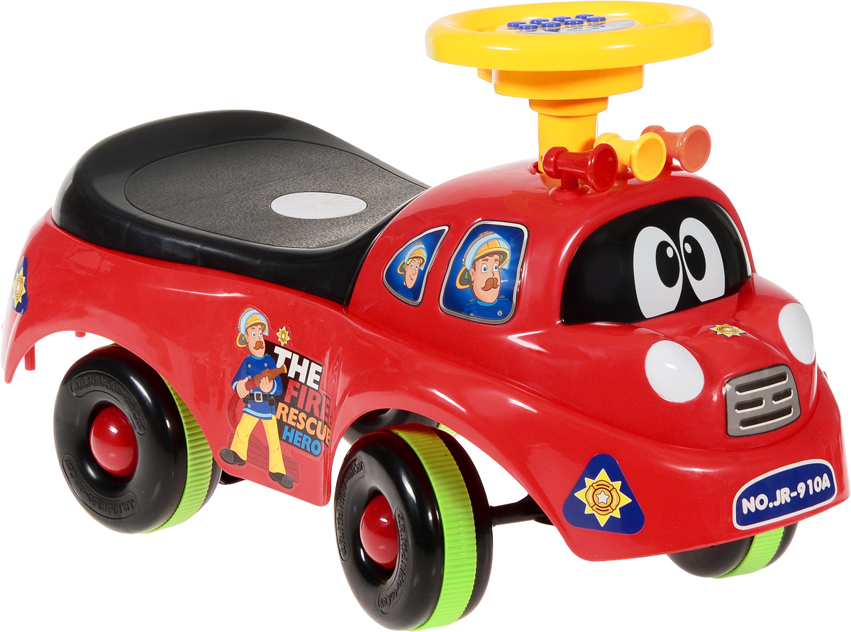 J.R. TOYS Каталка детская цвет красныйJR-910A J.R. TOYS Каталка детская цвет красныйJR-910AДетская каталка J.R. TOYS предназначена для озорных детей! Ребенок легко освоит управление этой чудесной машиной. Каталка станет удачным приобретением, как для квартиры или дома, так и для улицы. Отталкиваясь от пола, малыш тренирует мышцы ног, учится управлять своим телом, чувствовать габариты. Каталка выполнена из ударопрочного яркого пластика, а колеса обеспечивают отличное сцепление с любой поверхностью пола. Высокое качество исполнения позволит использовать каталку не один год! Изделие обладает звуковыми эффектами. Необходимо купить 2 батарейки напряжением типа АА (не входят в комплект). Каталка поставляется в разобранном виде.