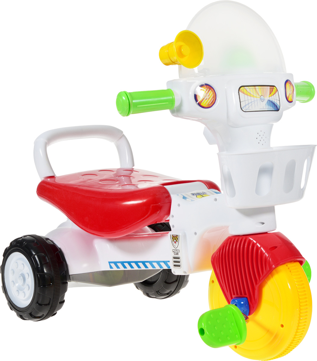 J.R. TOYS Велосипед-каталка Трицикл цвет красный белыйJR-907A J.R. TOYS Велосипед-каталка Трицикл цвет красный белыйJR-907AЯркая каталка детская J.R. TOYS Трицикл - настоящая находка для вашего малыша. Выполненная из безопасного пластика красного и белого цветов, устойчивая и прочная каталка будет отличным средством передвижения вашего ребенка. Ручки удобны для захвата маленькими детскими ладошками. Каталка очень устойчива за счет переднего колеса и широкой задней колесной базы. Главный плюс такой каталки в том, что она приводится в движение педалями. Частые поездки на таком средстве передвижения приучают ребенка к физической активности, что благотворно влияет на его общее развитие. Каталка улучшает координацию движений ребенка, баланс и моторику. На этой замечательной каталке ваш ребенок будет чувствовать себя комфортно и безопасно, а прогулки станут веселее и интереснее. Каталка детская J.R. TOYS Трицикл обладает световыми и звуковыми эффектами. Необходимо купить 3 батарейки типа АА (не входят в комплект).
