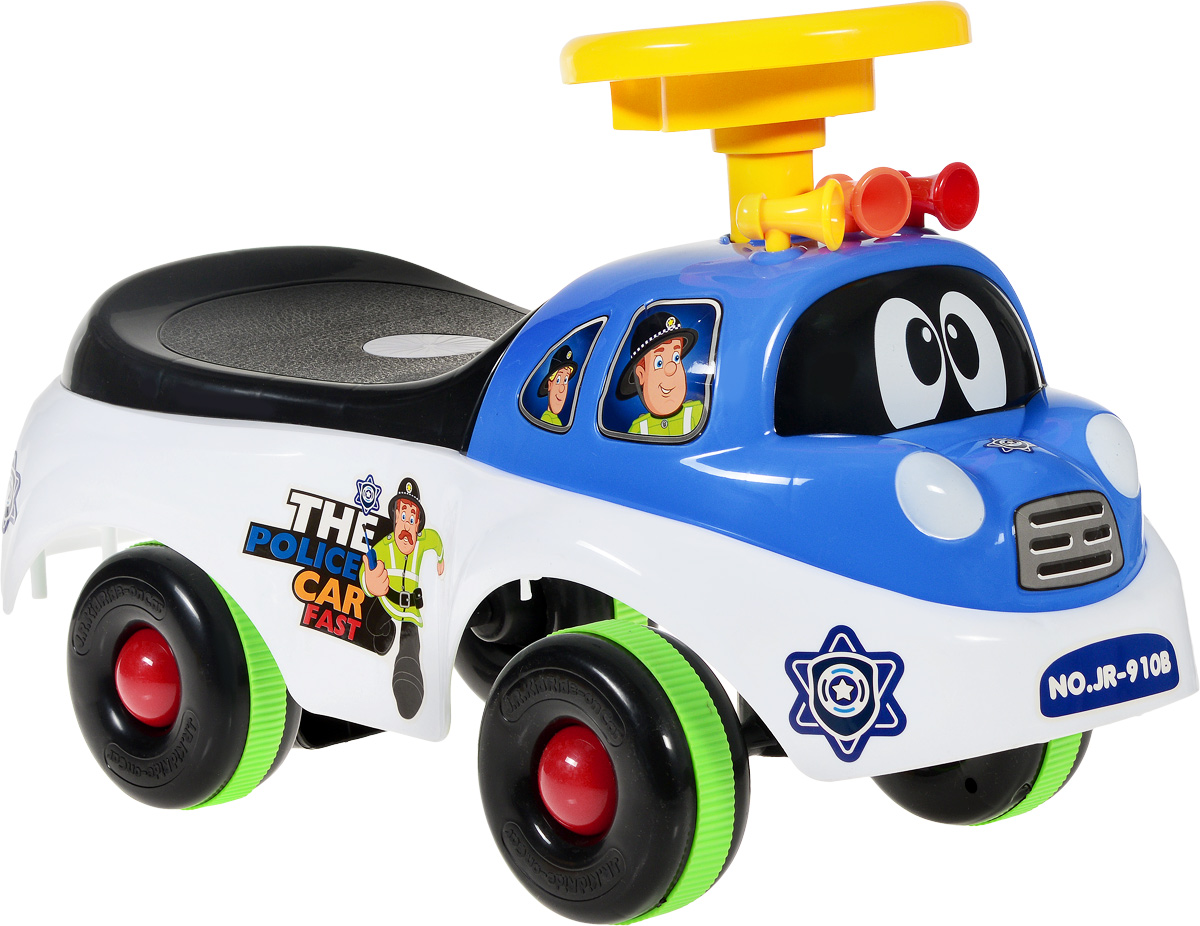 J.R. TOYS Каталка детская цвет синий белыйJR-910B J.R. TOYS Каталка детская цвет синий белыйJR-910BКаталка детская J.R. TOYS предназначена специально для озорных детей! Ребенок легко освоит управление этой чудесной машиной. Каталка станет удачным приобретением, как для квартиры или дома, так и для улицы. Отталкиваясь от пола, малыш тренирует мышцы ног, учится управлять своим телом, чувствовать габариты. Каталка выполнена из ударопрочного пластика, а колеса обеспечивают отличное сцепление с любой поверхностью пола! Частые поездки на таком средстве передвижения приучают ребенка к физической активности, что благотворно влияет на его общее развитие. Изделие обладает звуковыми эффектами. Необходимо купить 2 батарейки типа АА (не входят в комплект).