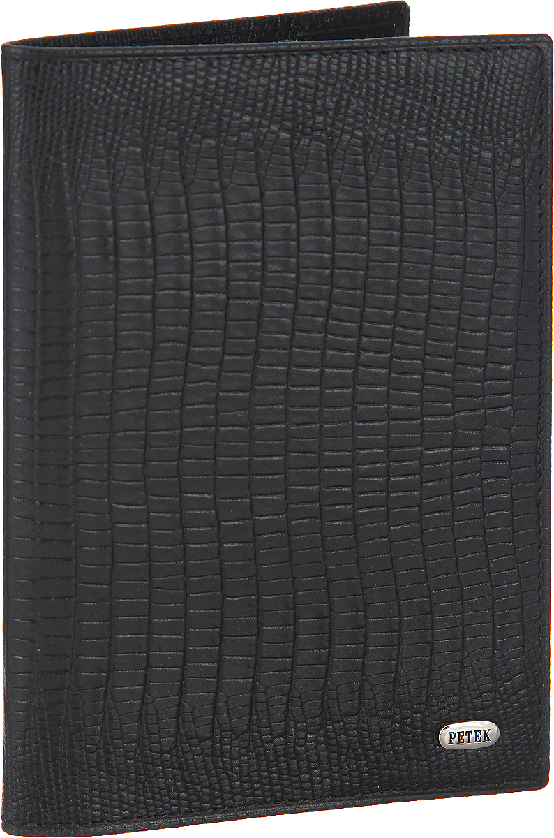 Обложка для паспорта Petek 1855, цвет: черный. 581.041.01581.041.01 Black Обложка для паспорта Petek 1855, цвет: черный. 581.041.01581.041.01 BlackСтильная обложка для паспорта Petek изготовлена из натуральной кожи с декоративным тиснением под кожу рептилии. Лицевая сторона изделия оформлена небольшой металлической пластиной с гравировкой в виде названия бренда. Изделие поставляется в фирменной упаковке. Обложка для паспорта поможет сохранить внешний вид ваших документов и защитить их от повреждений, а также станет стильным аксессуаром.